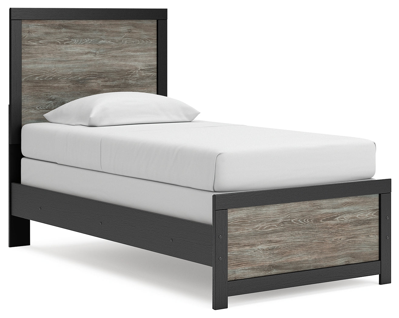 Broachmyn Black/Gray Twin Panel Bed, Dresser and Mirror (Online Special Price) - Ornate Home