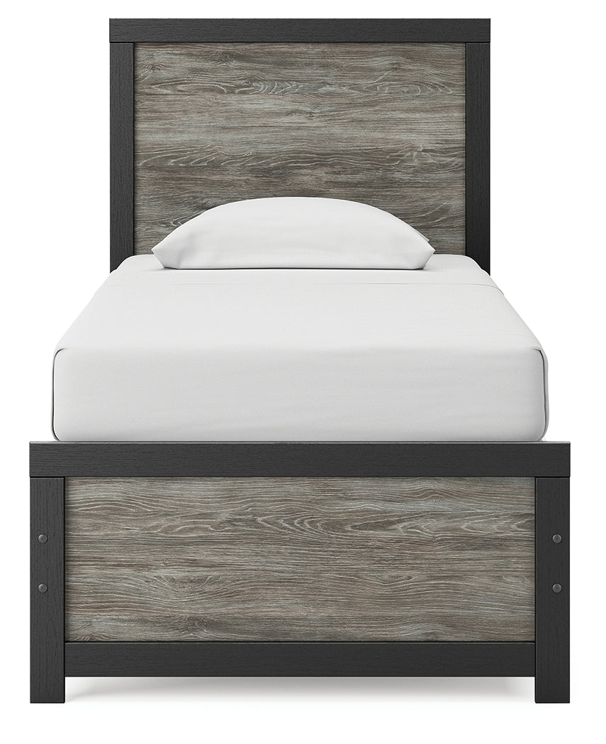 Broachmyn Black/Gray Twin Panel Bed (Online Special Price) - Ornate Home