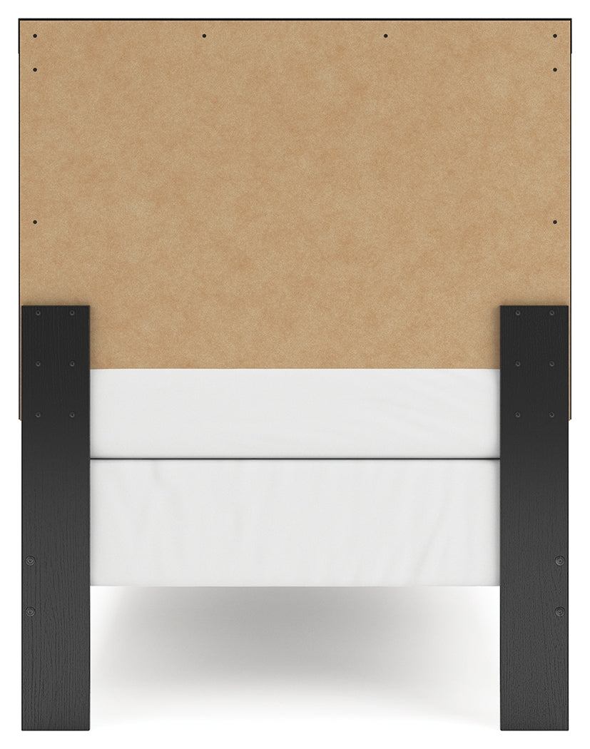 Broachmyn Black/Gray Twin Panel Bed - Ornate Home