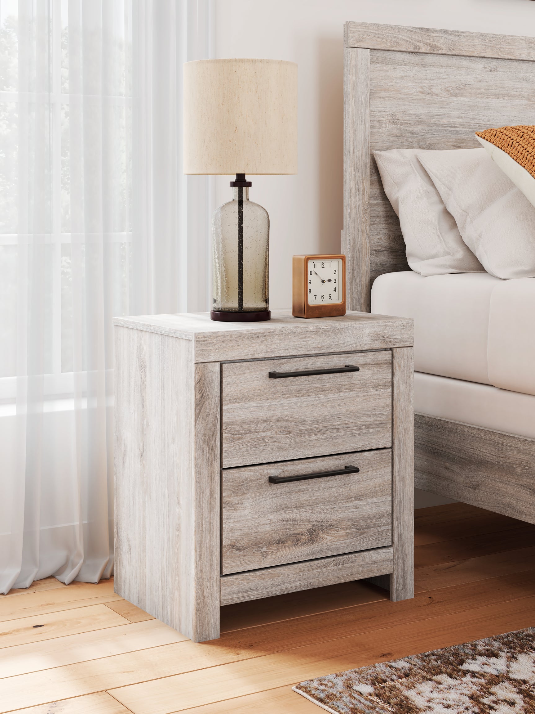Broachmyn Gray Queen Panel Bed, Dresser and Nightstand - Ornate Home