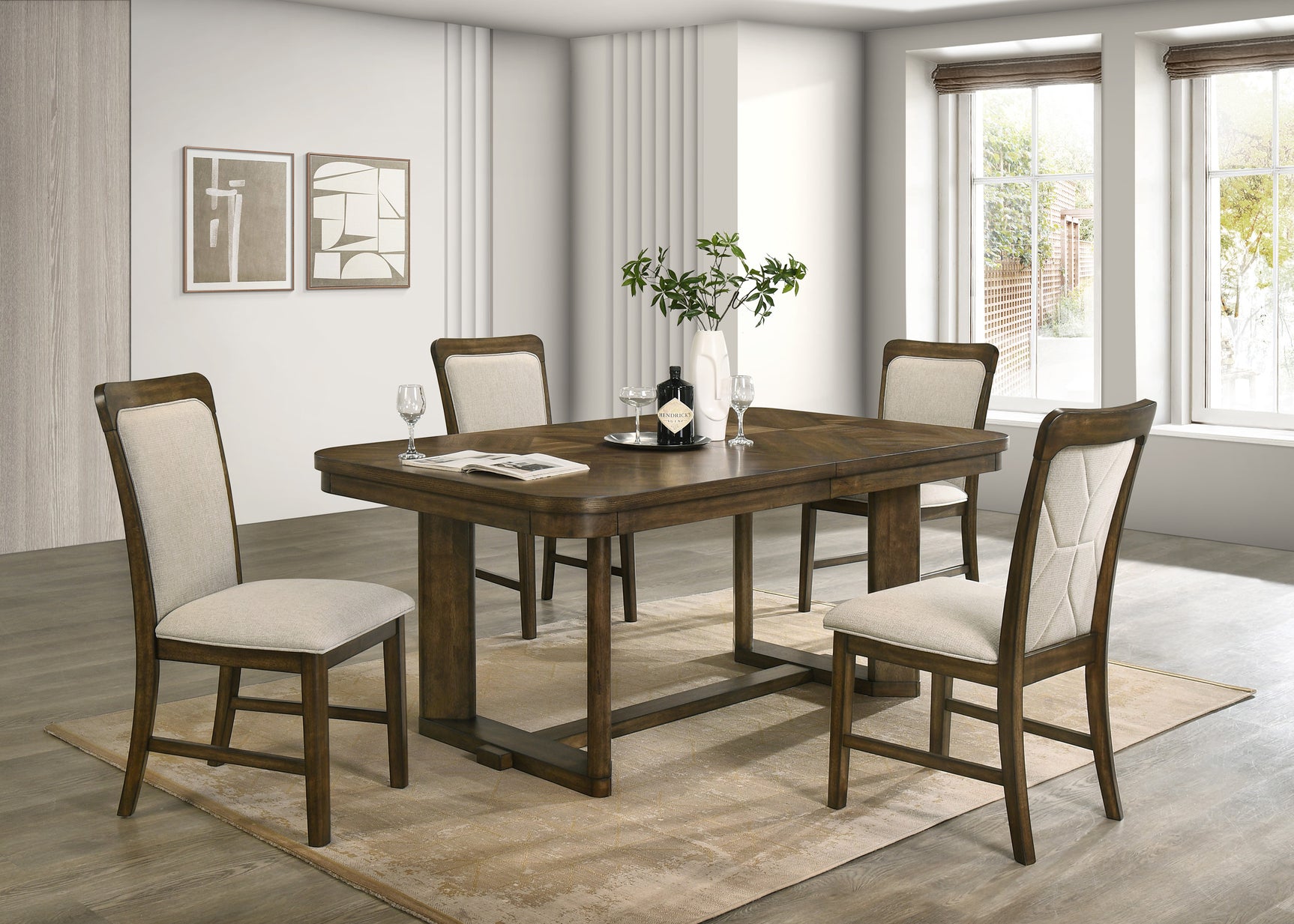 Broadmoor Beige/Brown Dining Set - Ornate Home