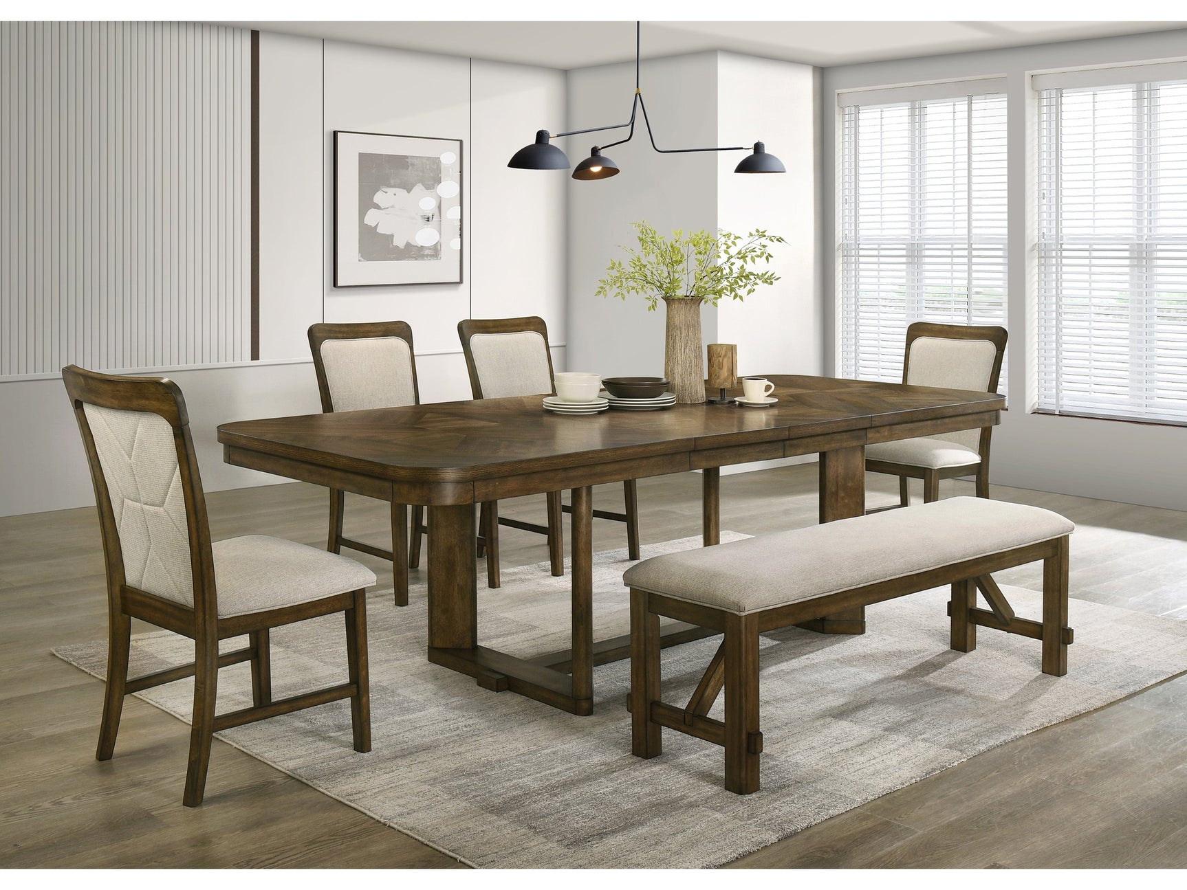 Broadmoor Beige/Brown Dining Set - Ornate Home