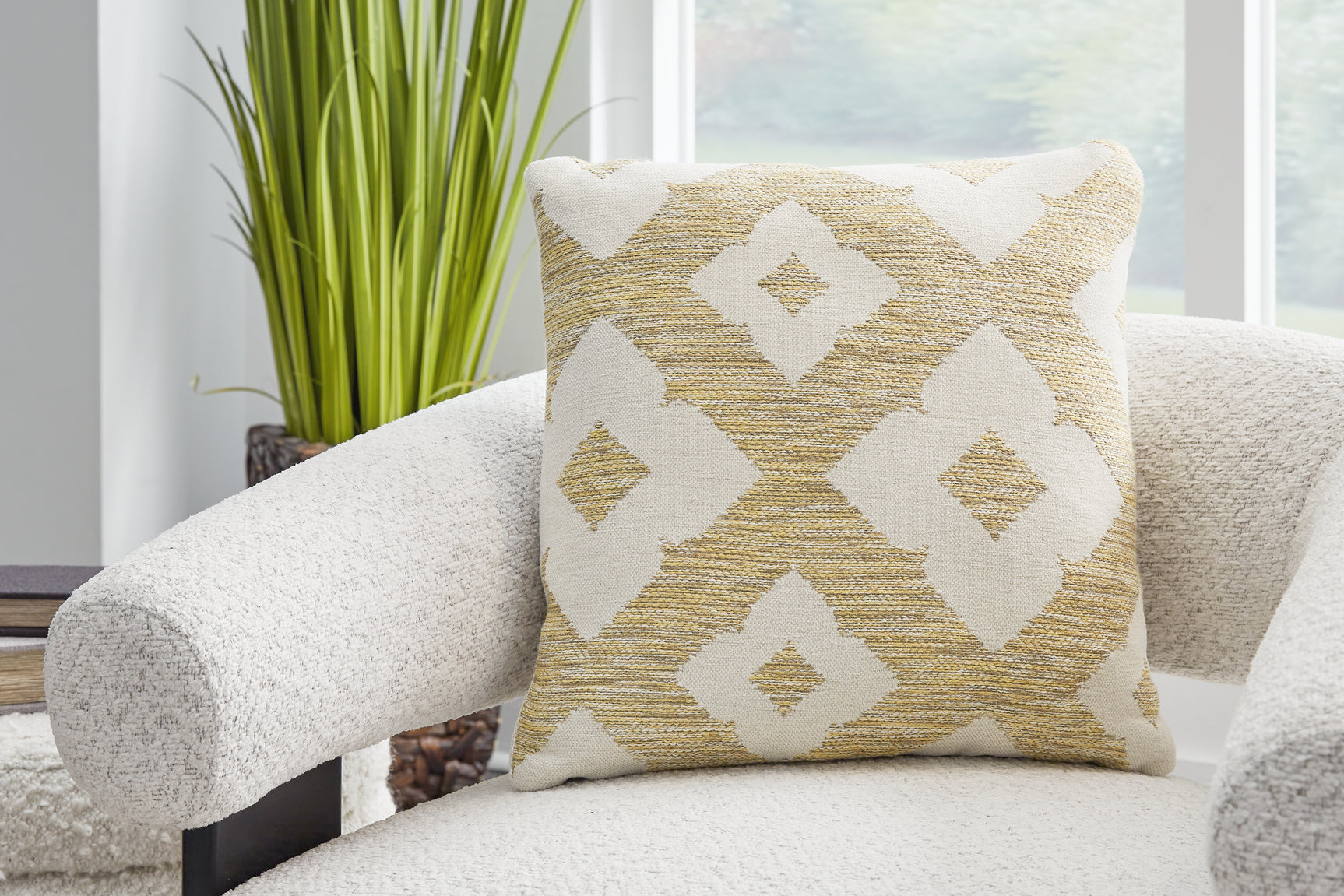 Brockner Next-Gen Nuvella Brown/Yellow Pillow (Online Special Price) - Ornate Home