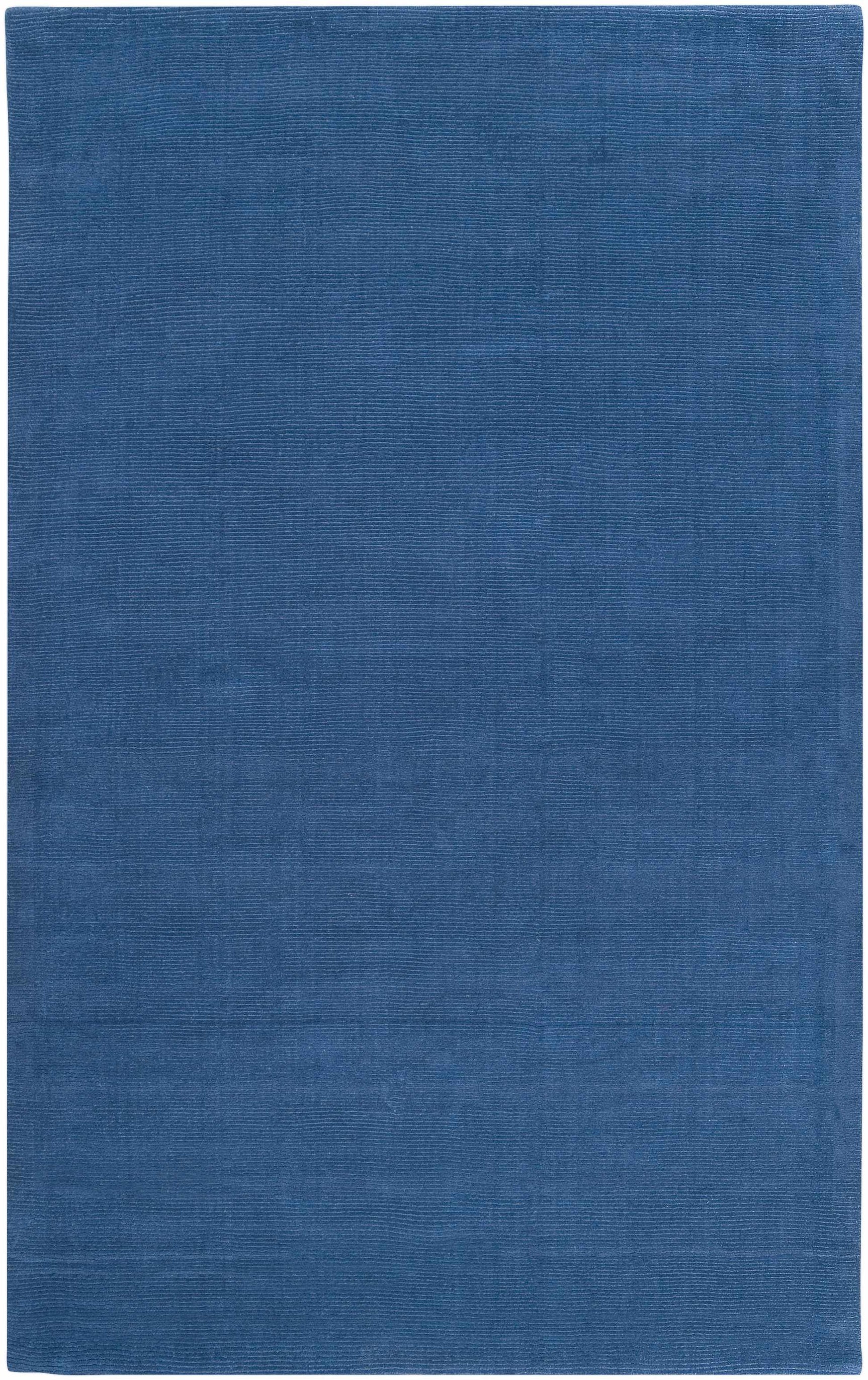 Brockton Solid Blue Wool Rug - Ornate Home