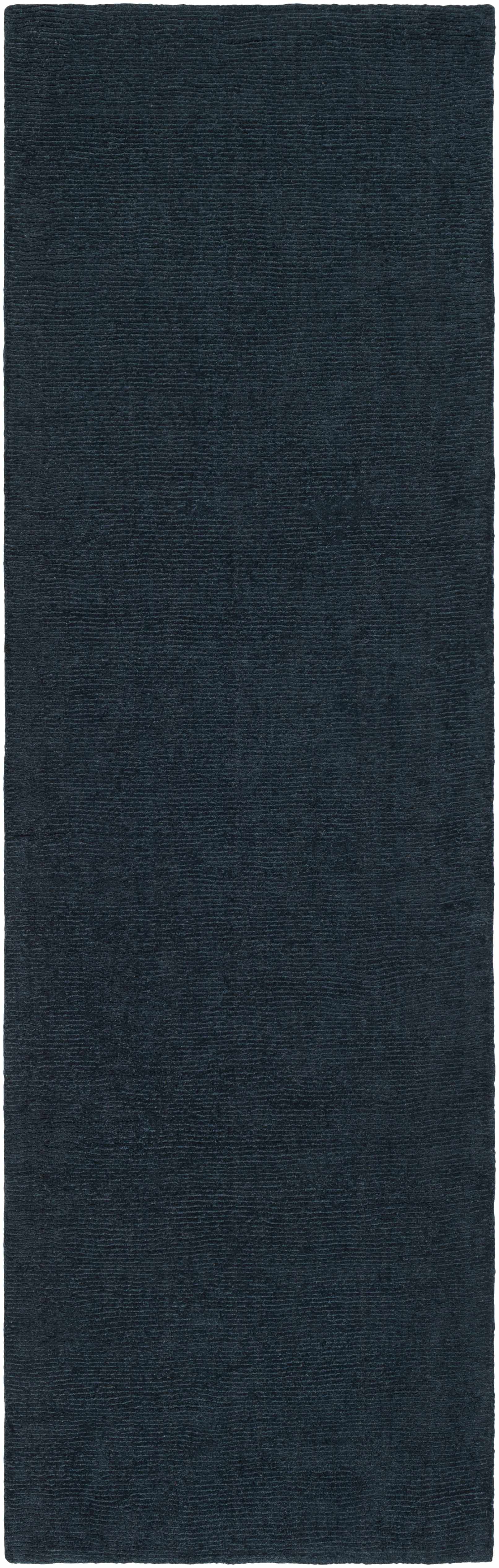 Brockton Solid Dark Blue Wool Rug - Ornate Home