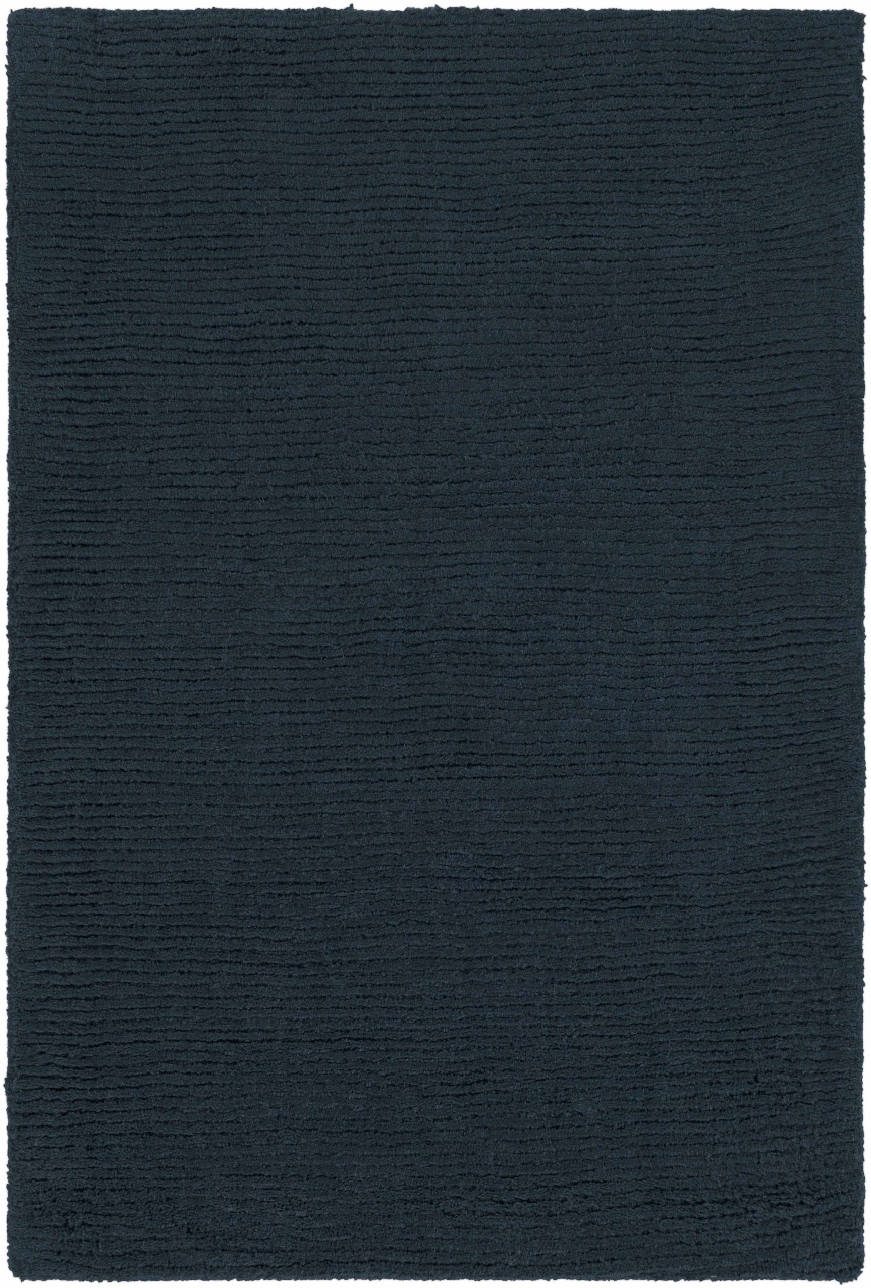 Brockton Solid Dark Blue Wool Rug - Ornate Home