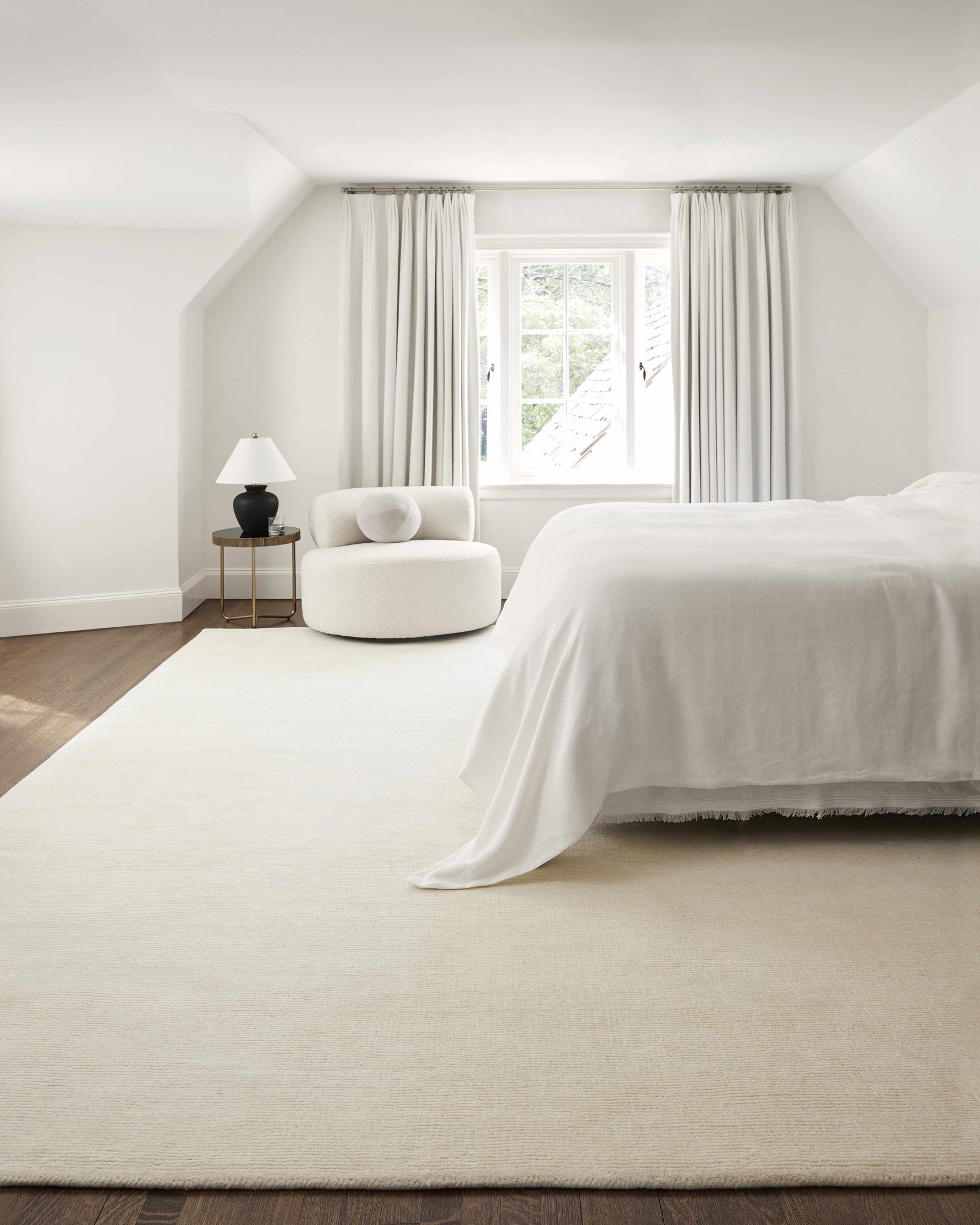 Brockton Solid Light Beige Wool Rug - Ornate Home