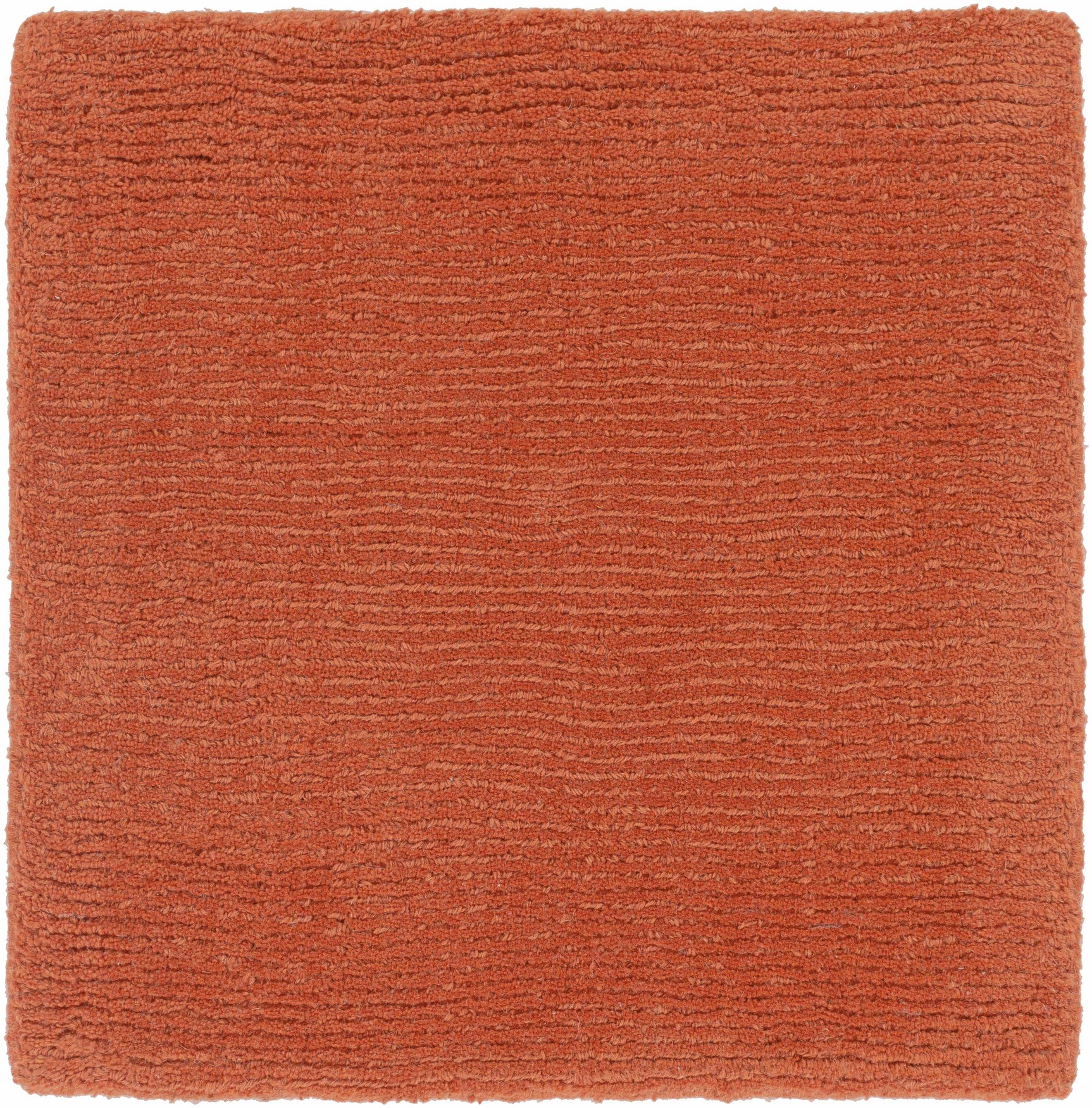 Brockton Solid Orange Wool Rug - Ornate Home
