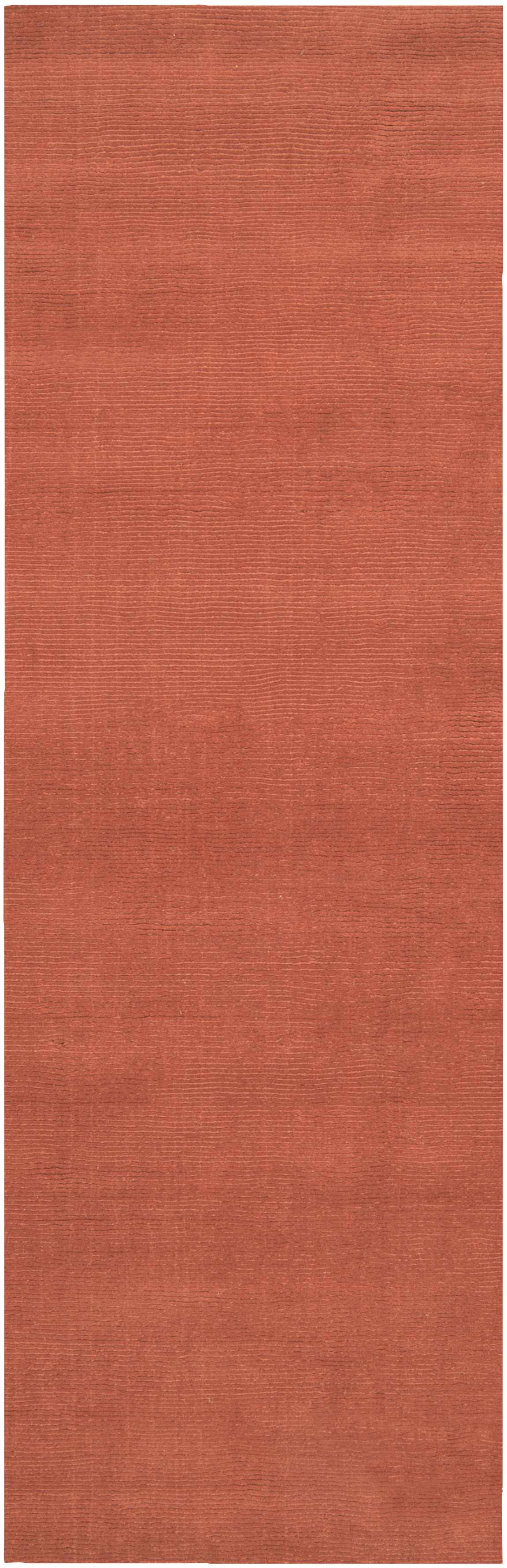 Brockton Solid Orange Wool Rug - Ornate Home
