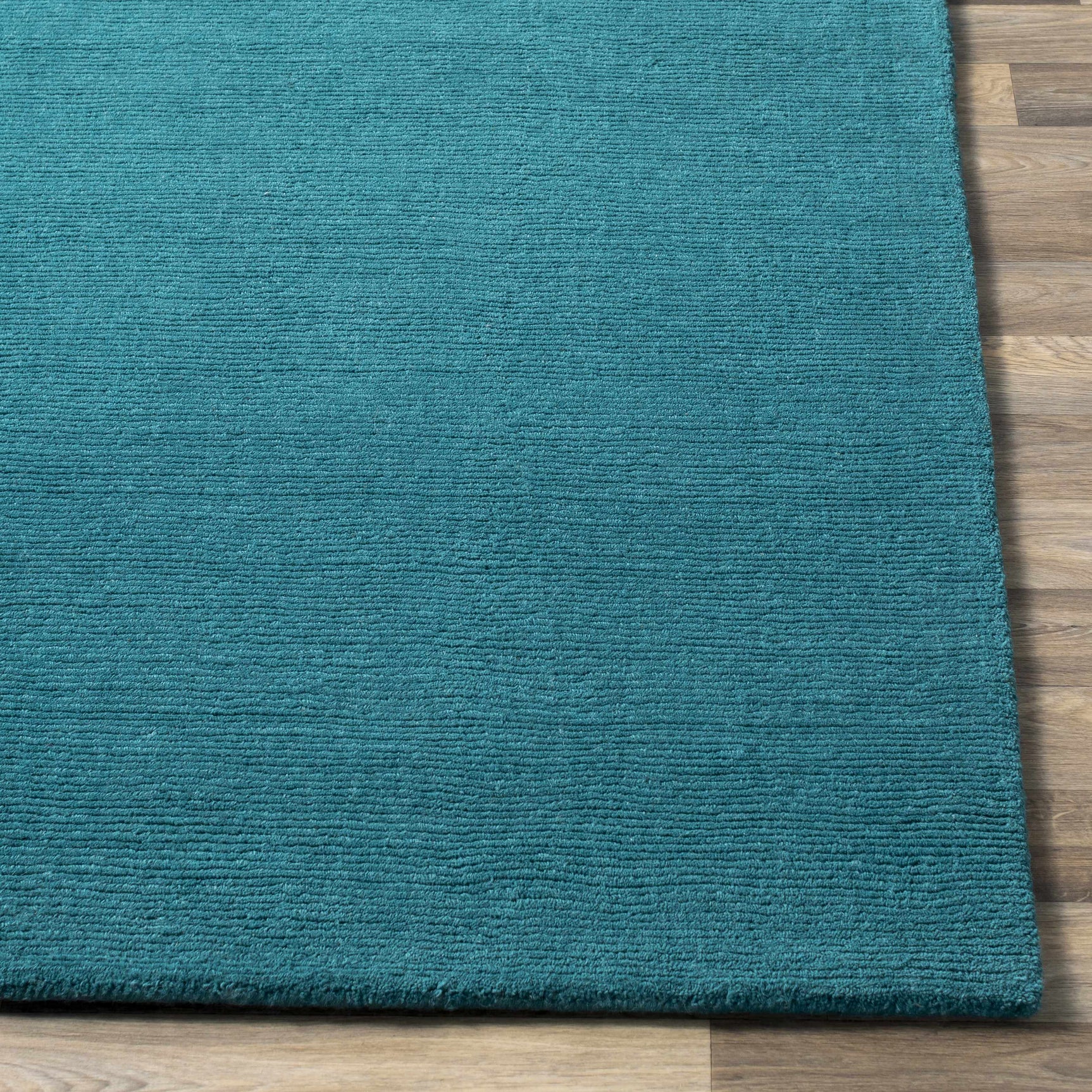 Brockton Solid Teal Wool Rug - Ornate Home