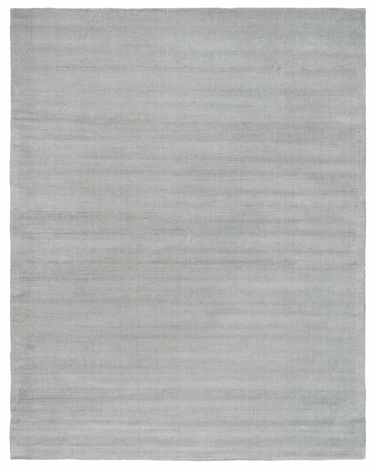 Brockton Solid Wool Area Light Gray Rug - Ornate Home