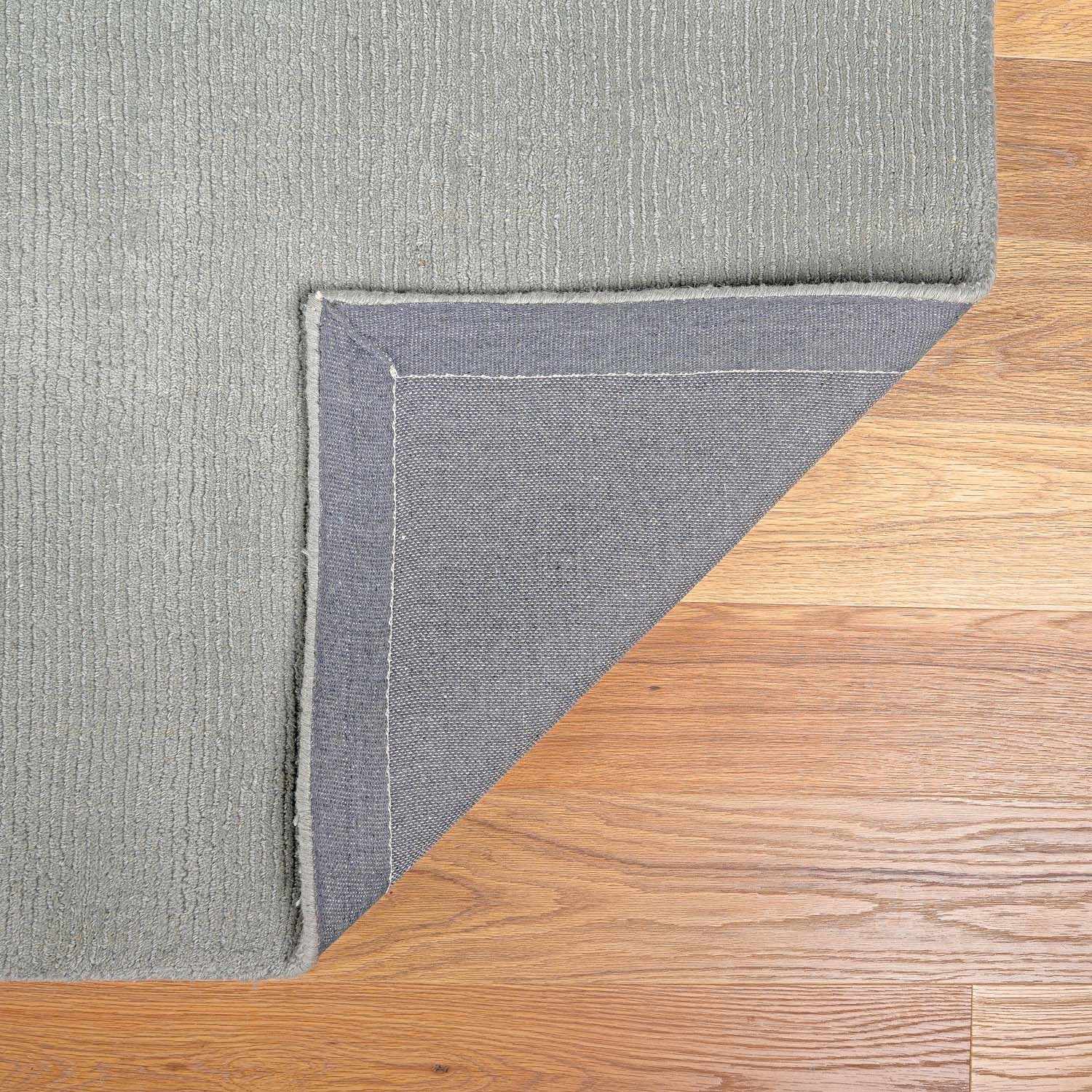 Brockton Solid Wool Area Light Gray Rug - Ornate Home