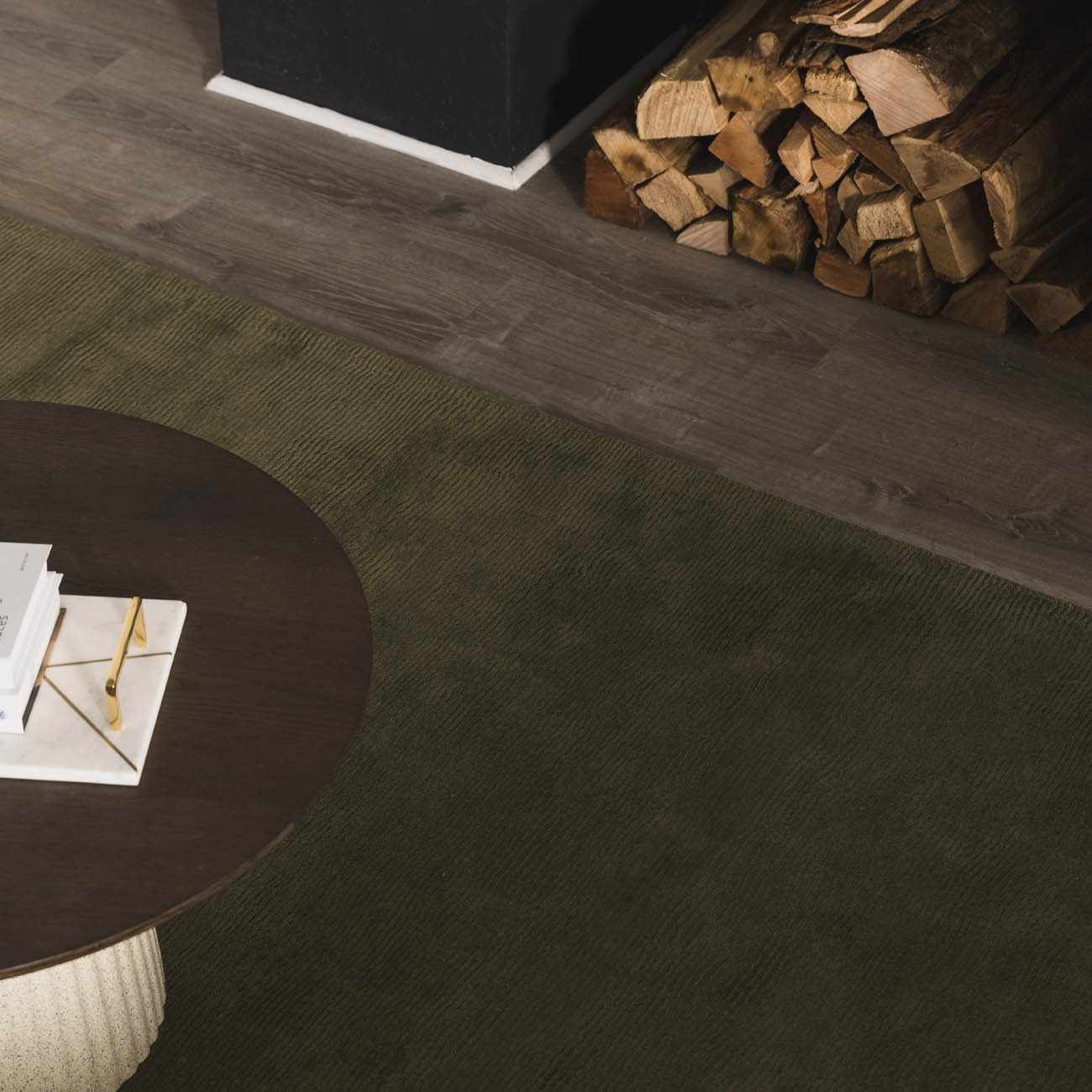 Brockton Solid Wool Sage Green Area Rug - Ornate Home