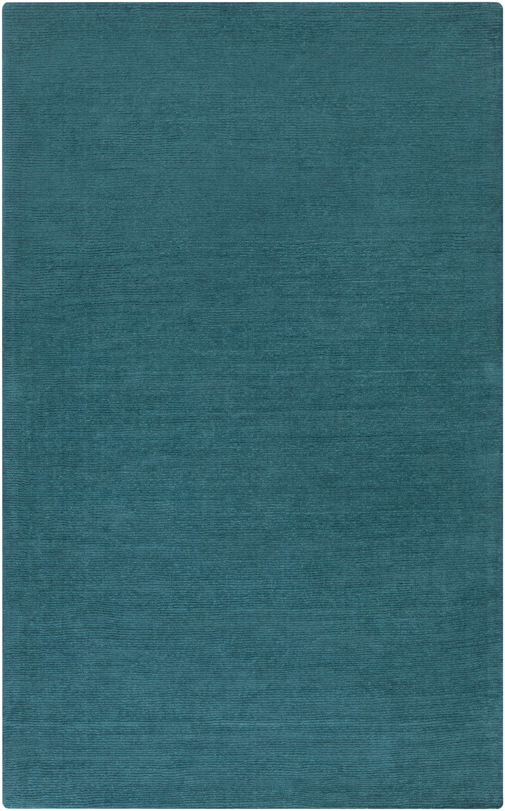 Brockton Solid Wool Teal Area Rug - Ornate Home