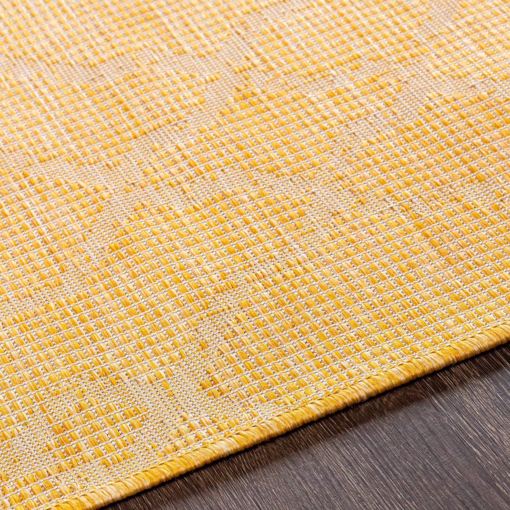 Brocton Yellow Flatweave Outdoor Rug - Clearance - Ornate Home