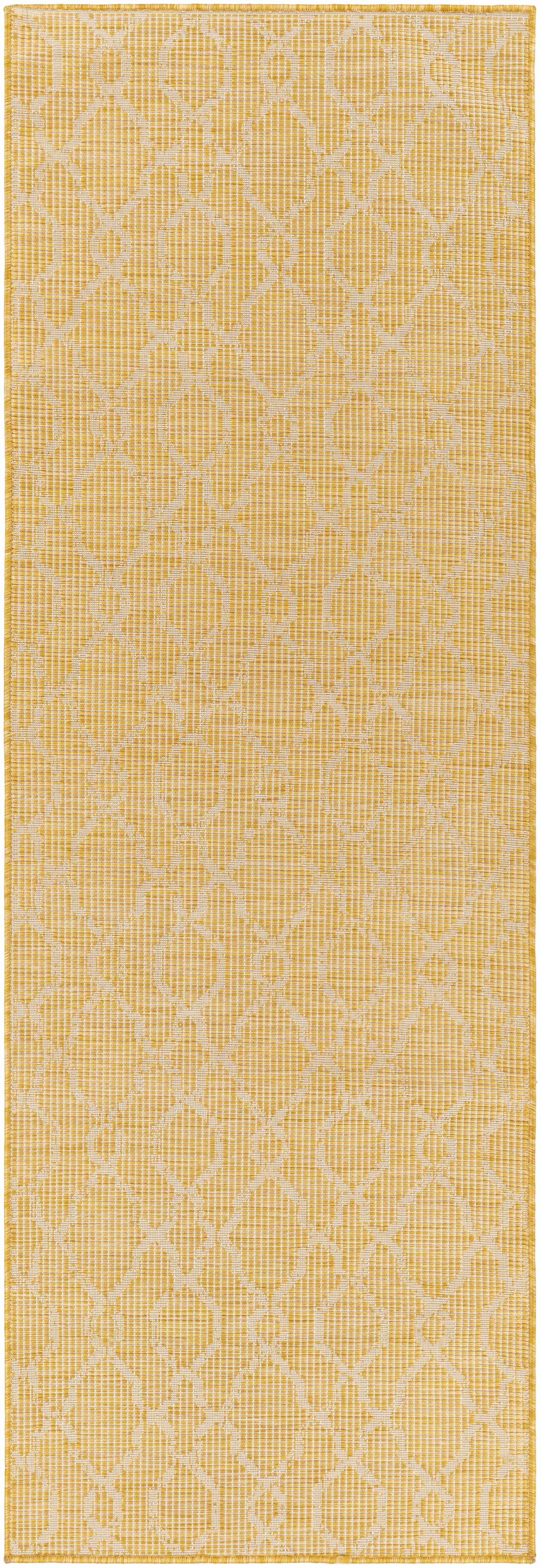Brocton Yellow Flatweave Outdoor Rug - Clearance - Ornate Home