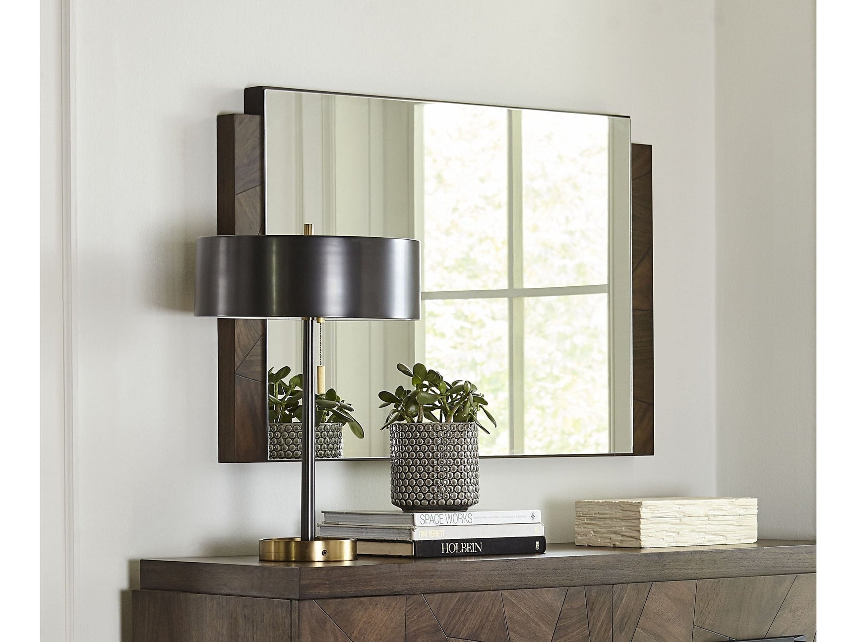 Broderick Chesser Mirror in Wild Oats Brown - Ornate Home