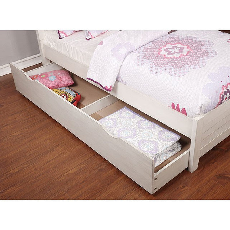 Brogan Antique White Trundle - Ornate Home