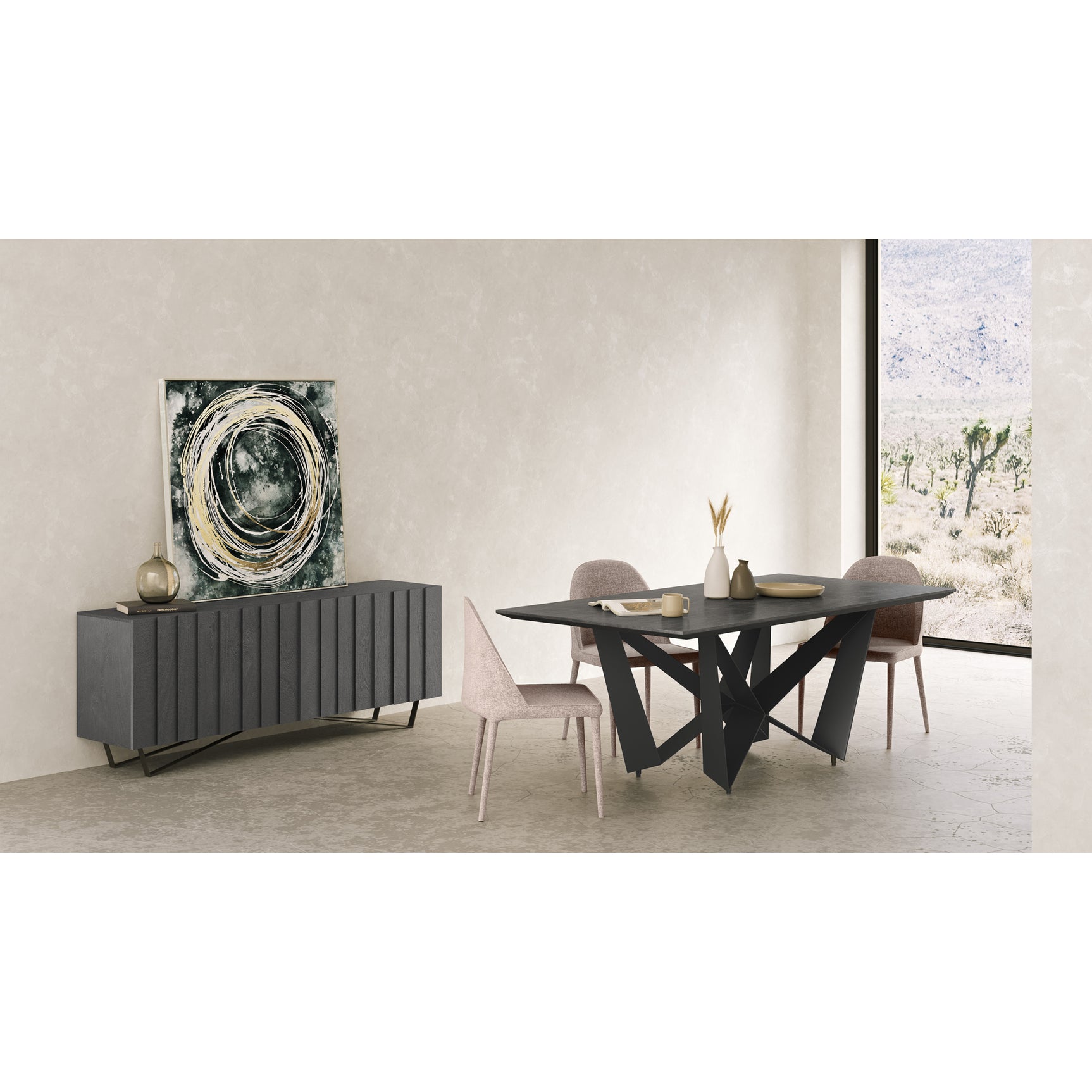 Brolio Charcoal Sideboard - Ornate Home