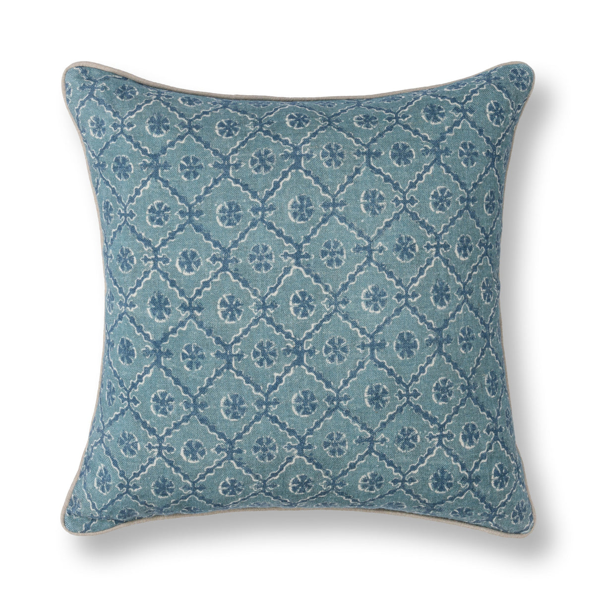 Bromley Blue 22"x22" Throw Pillow (Set of 2)
