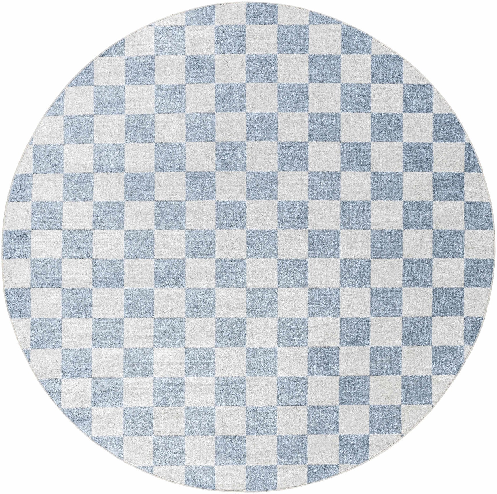 Brone Blue Checkered Washable Rug - Ornate Home