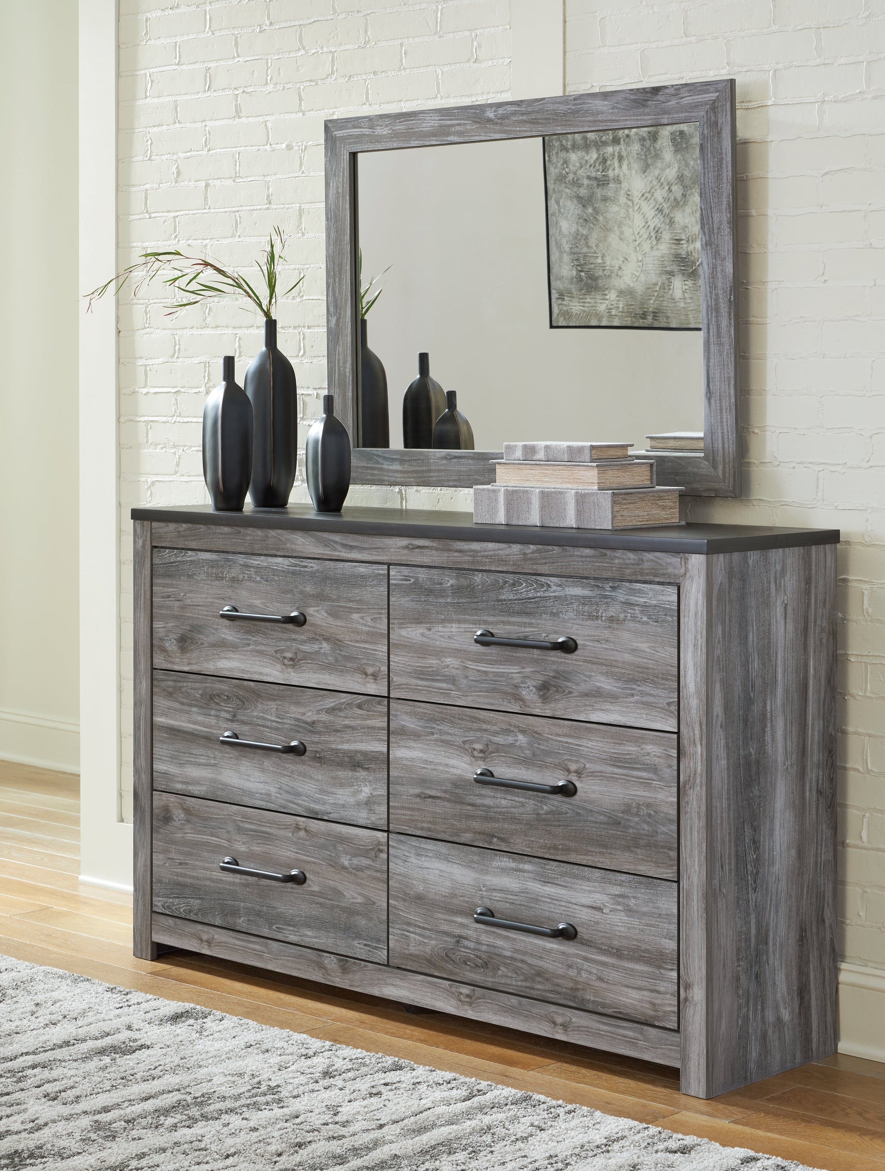Bronyan Dark Gray Dresser and Mirror - Ornate Home