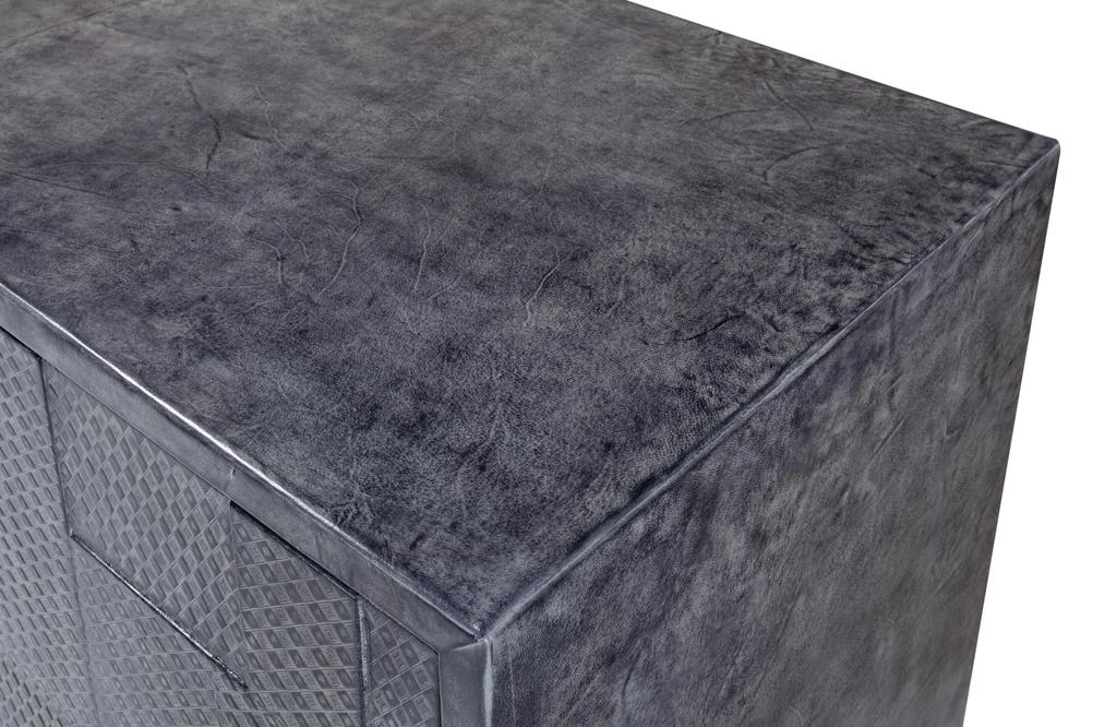 Bronzini Grey Credenza Embossed - Ornate Home