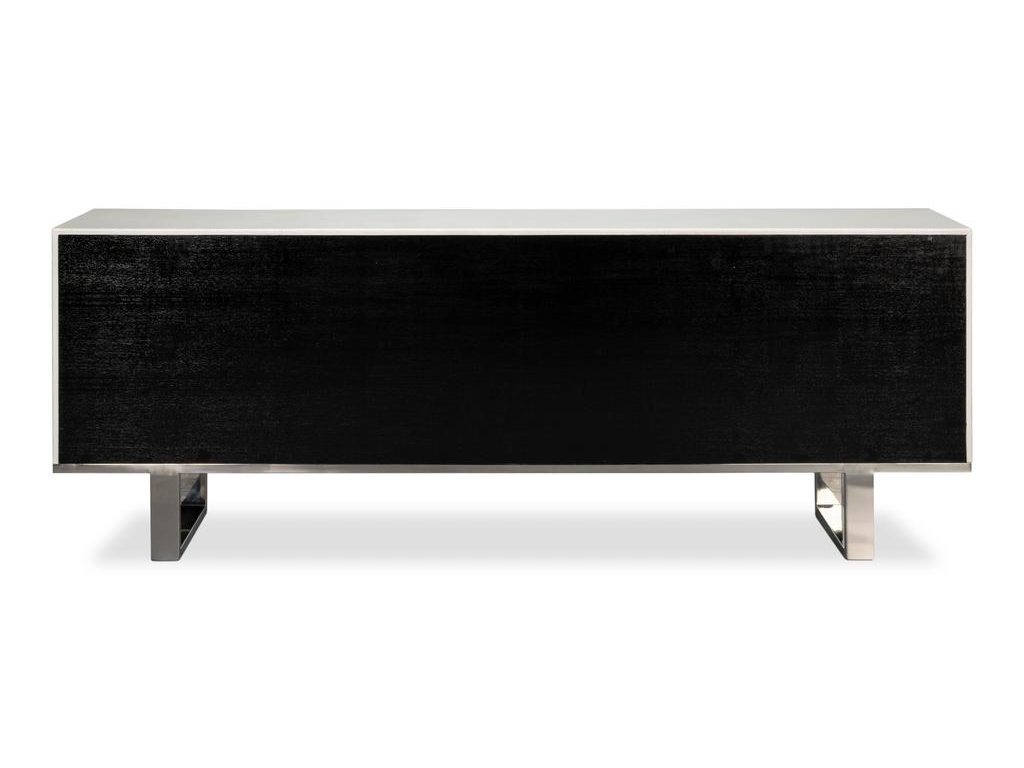 Bronzini White Credenza Embossed - Ornate Home