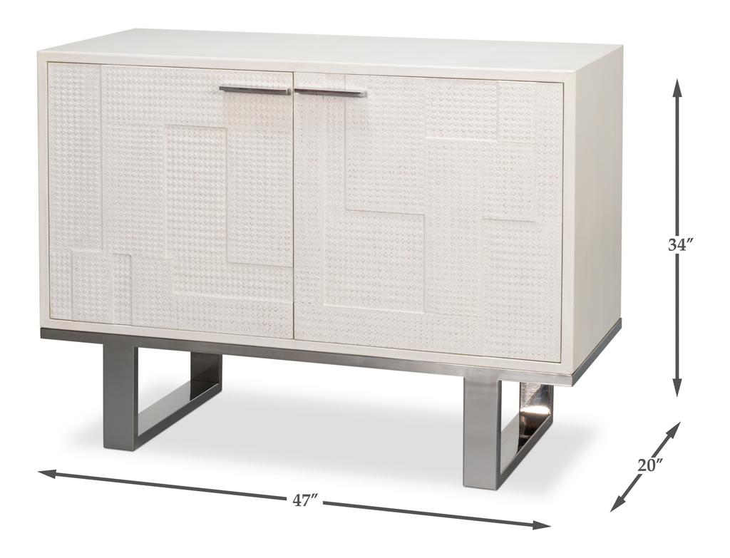Bronzini White Credenza - Ornate Home