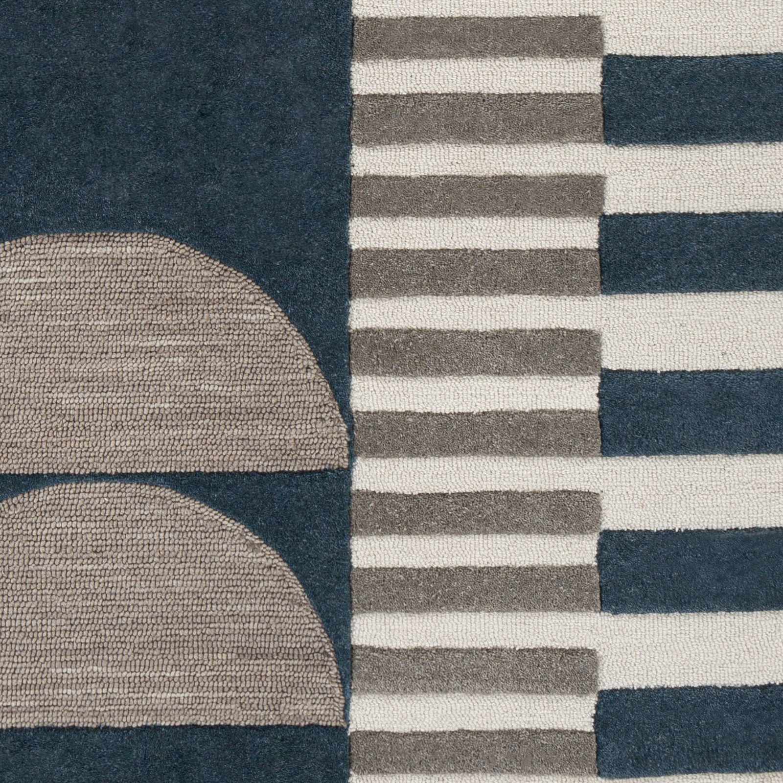 Brooklyn Blue&Gray Modern Wool Rug - Ornate Home