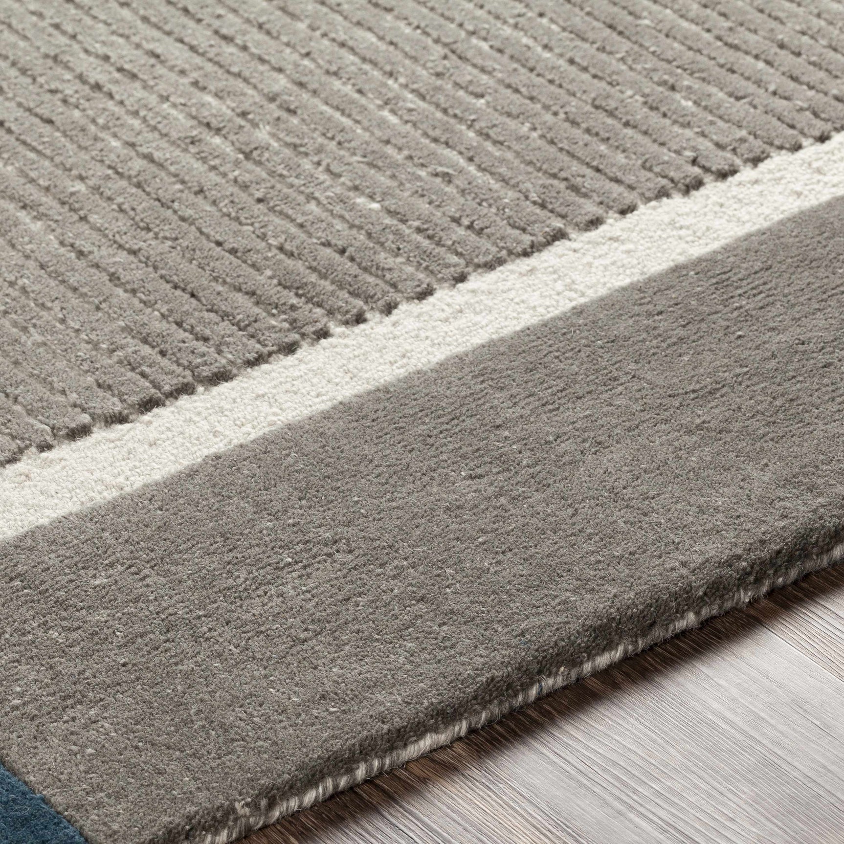 Brooklyn Blue&Gray Modern Wool Rug - Ornate Home
