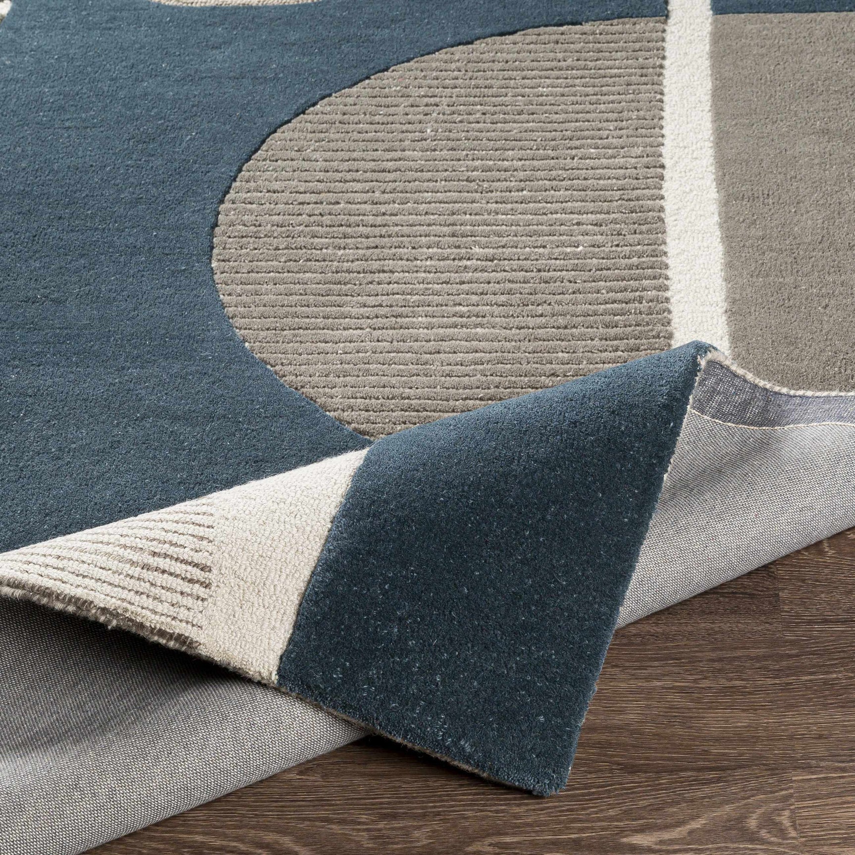 Brooklyn Blue&Gray Modern Wool Rug - Ornate Home
