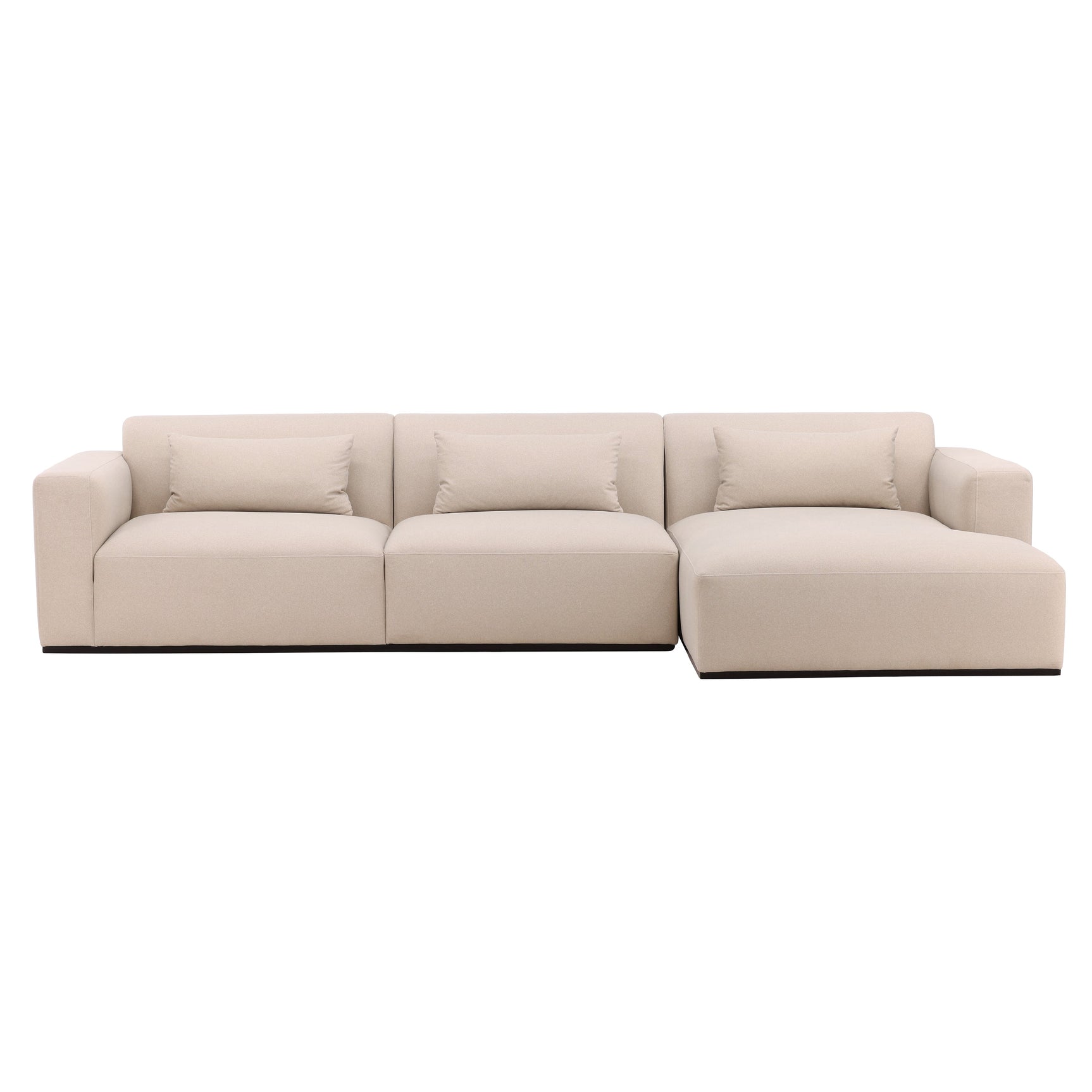 Brooklyn Cream Chaise Sectional - Ornate Home