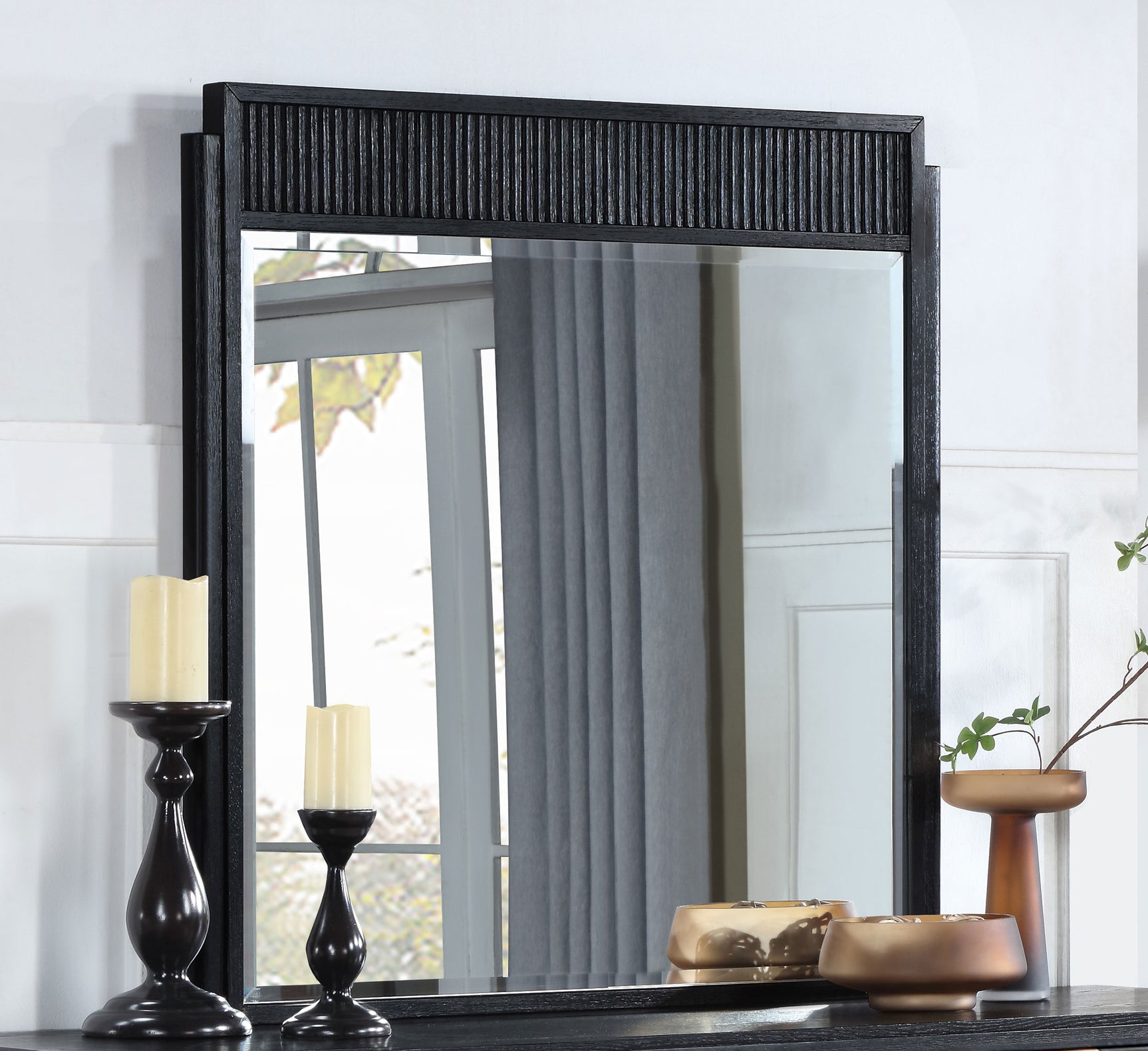 Brookmead Black Dresser Mirror - Ornate Home