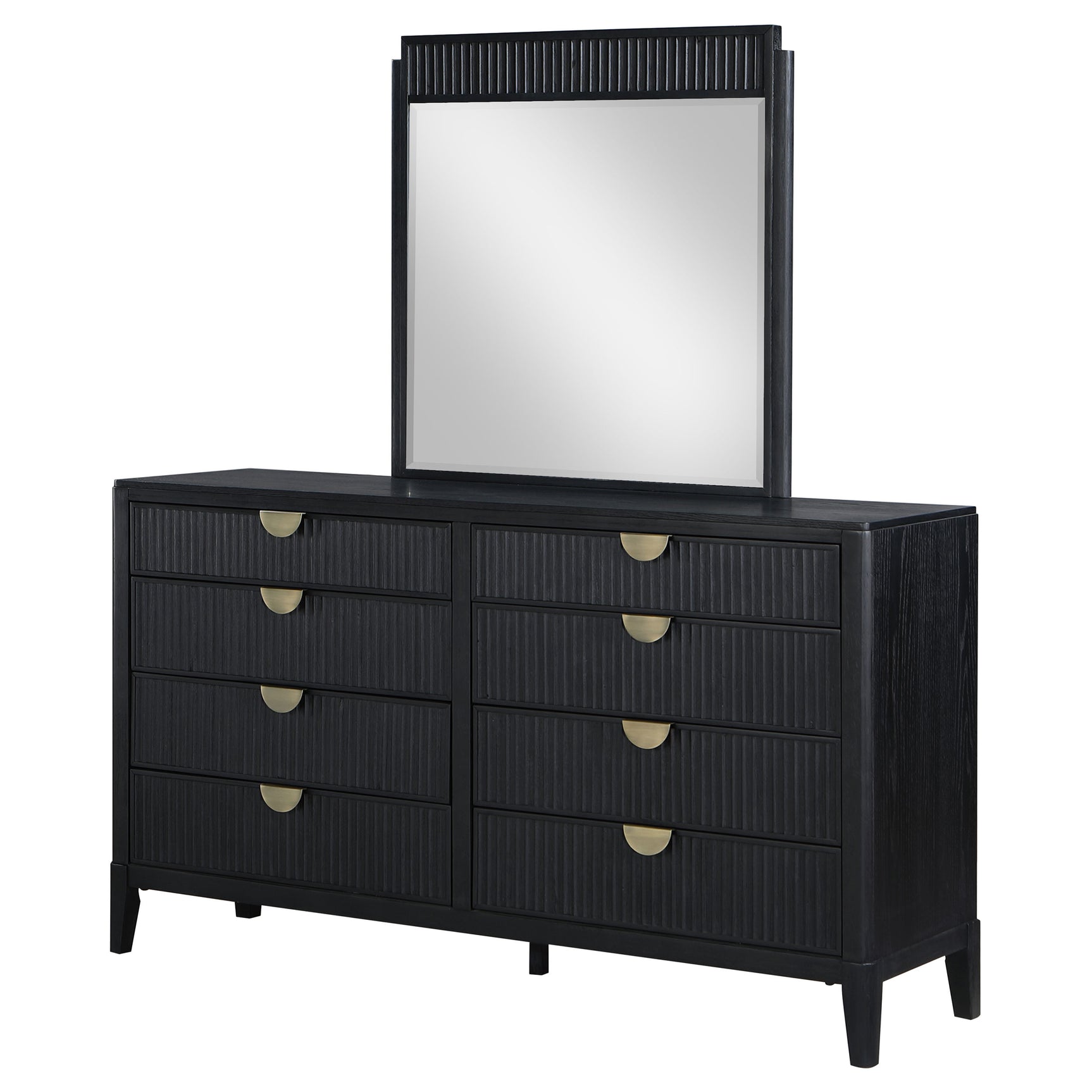 Brookmead Black Dresser and Mirror - Ornate Home