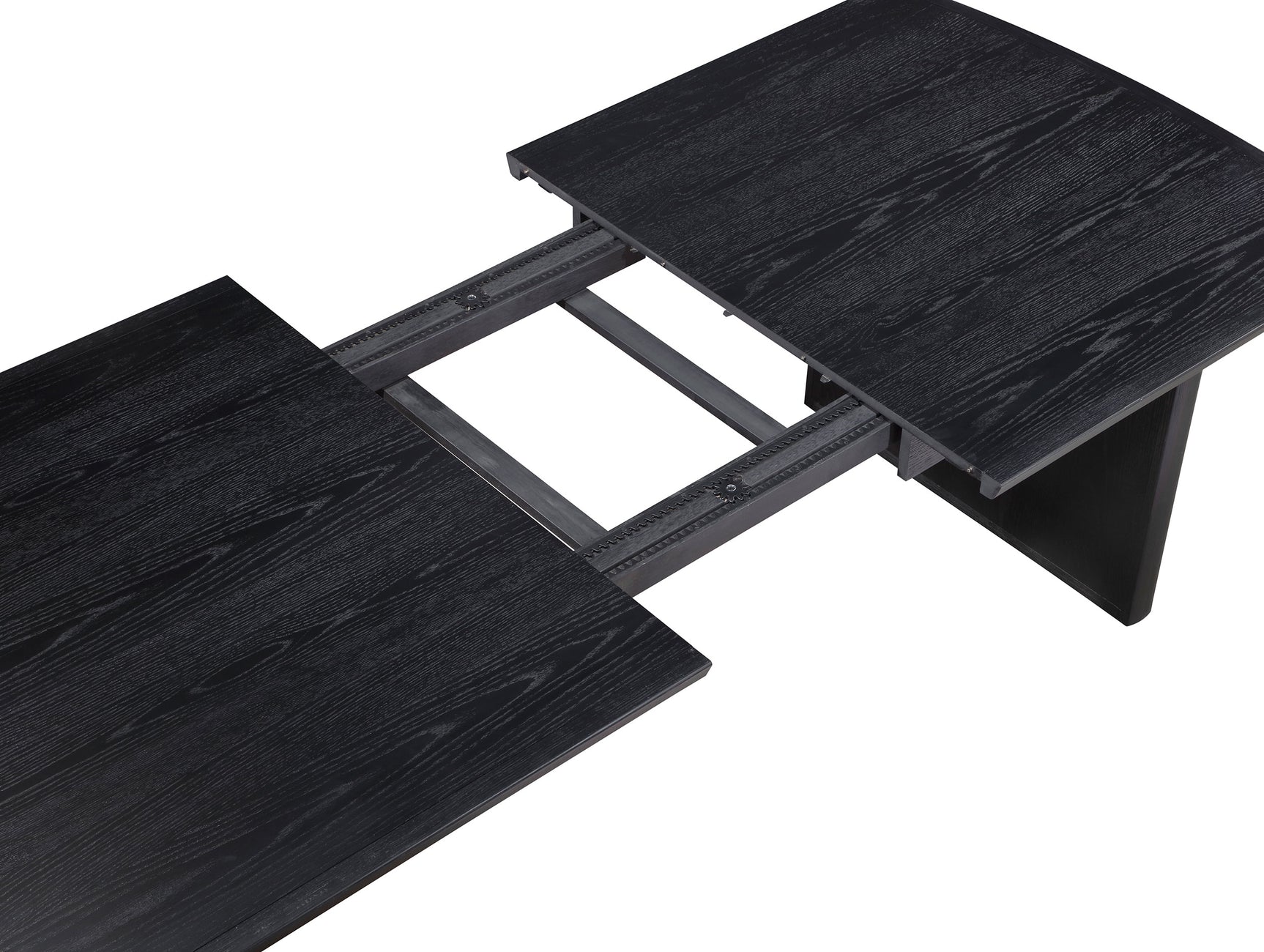Brookmead Black/Ivory 7-piece Extension Leaf Dining Table Set - Ornate Home
