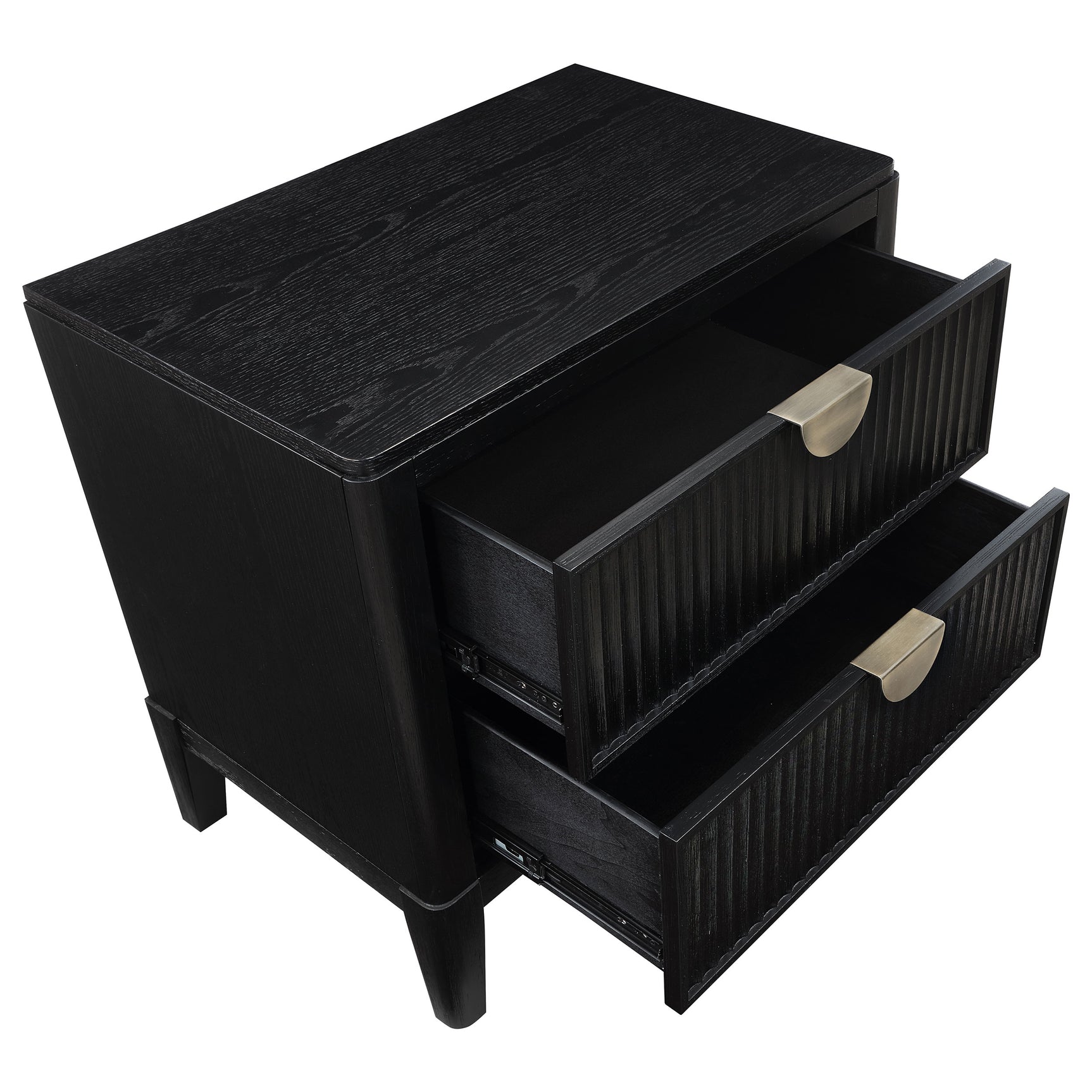 Brookmead Black Nightstand - Ornate Home