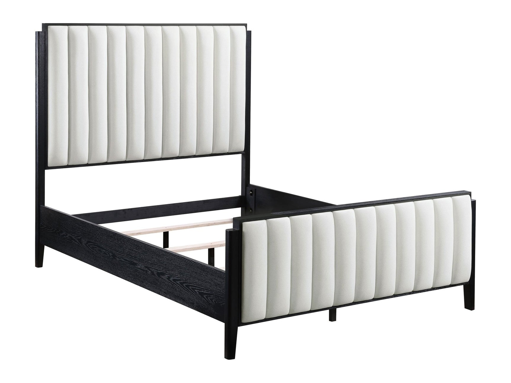 Brookmead Black Queen Upholstered Panel Bed - Ornate Home