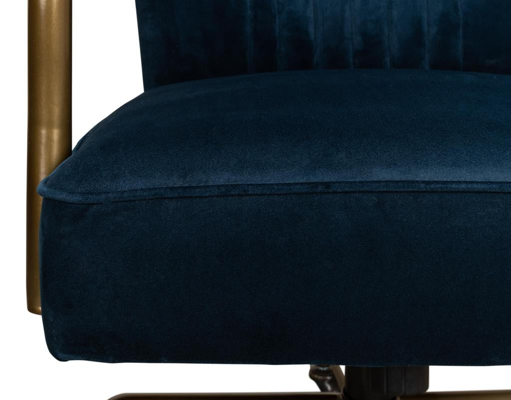 Brooks Blue Swivel Chair - Ornate Home