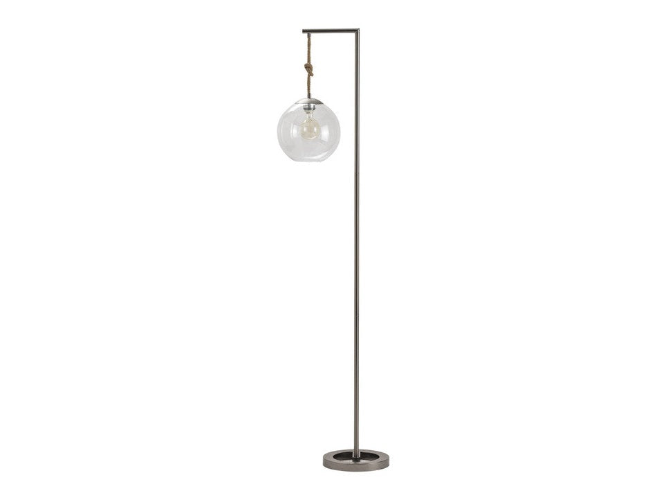 Brooks Grey/Transparent Floor Lamp - Ornate Home