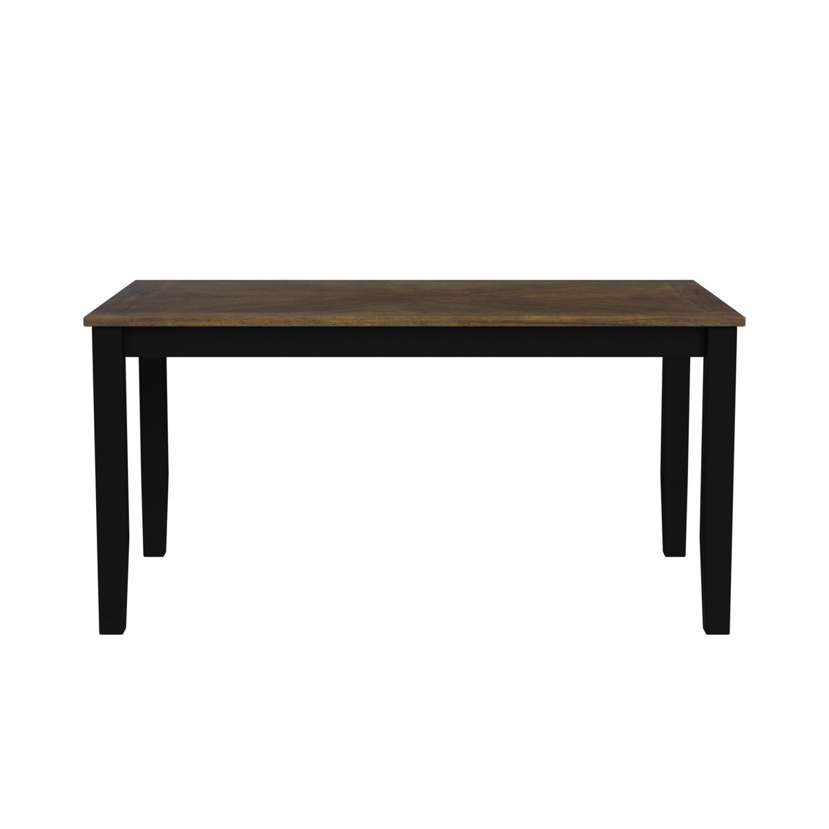 Brooks Medium Brown/Black 6PC Dining Set with Table, 4 Wood Back and UPH Seat Chairs, and Bench - Ornate Home