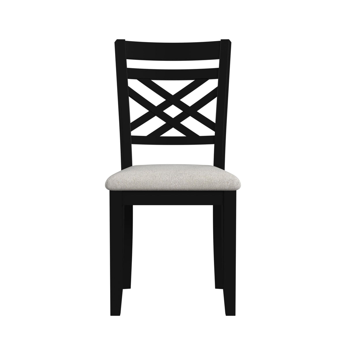 Brooks Medium Brown/Black 6PC Dining Set with Table, 4 Wood Back and UPH Seat Chairs, and Bench - Ornate Home