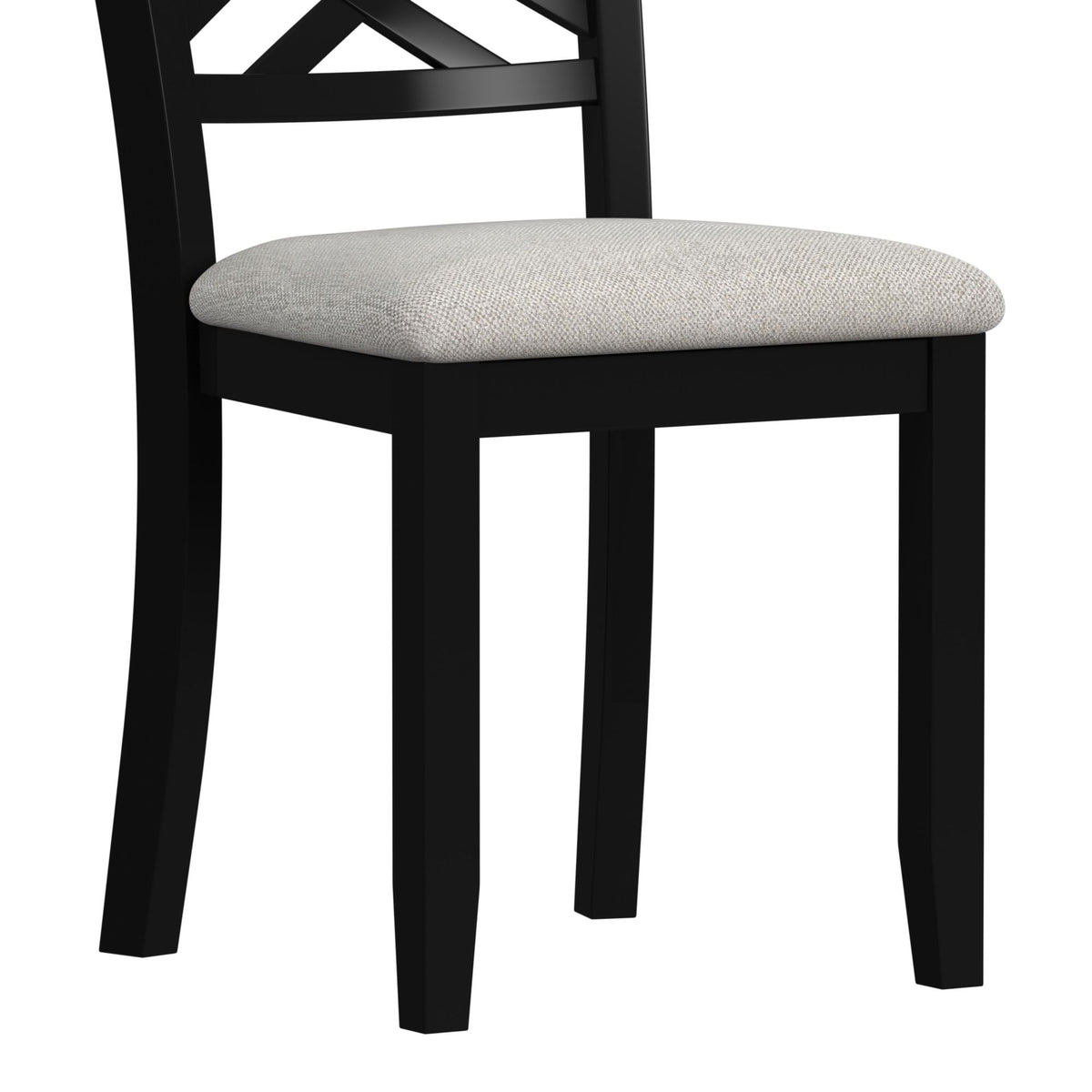 Brooks Medium Brown/Black 6PC Dining Set with Table, 4 Wood Back and UPH Seat Chairs, and Bench - Ornate Home