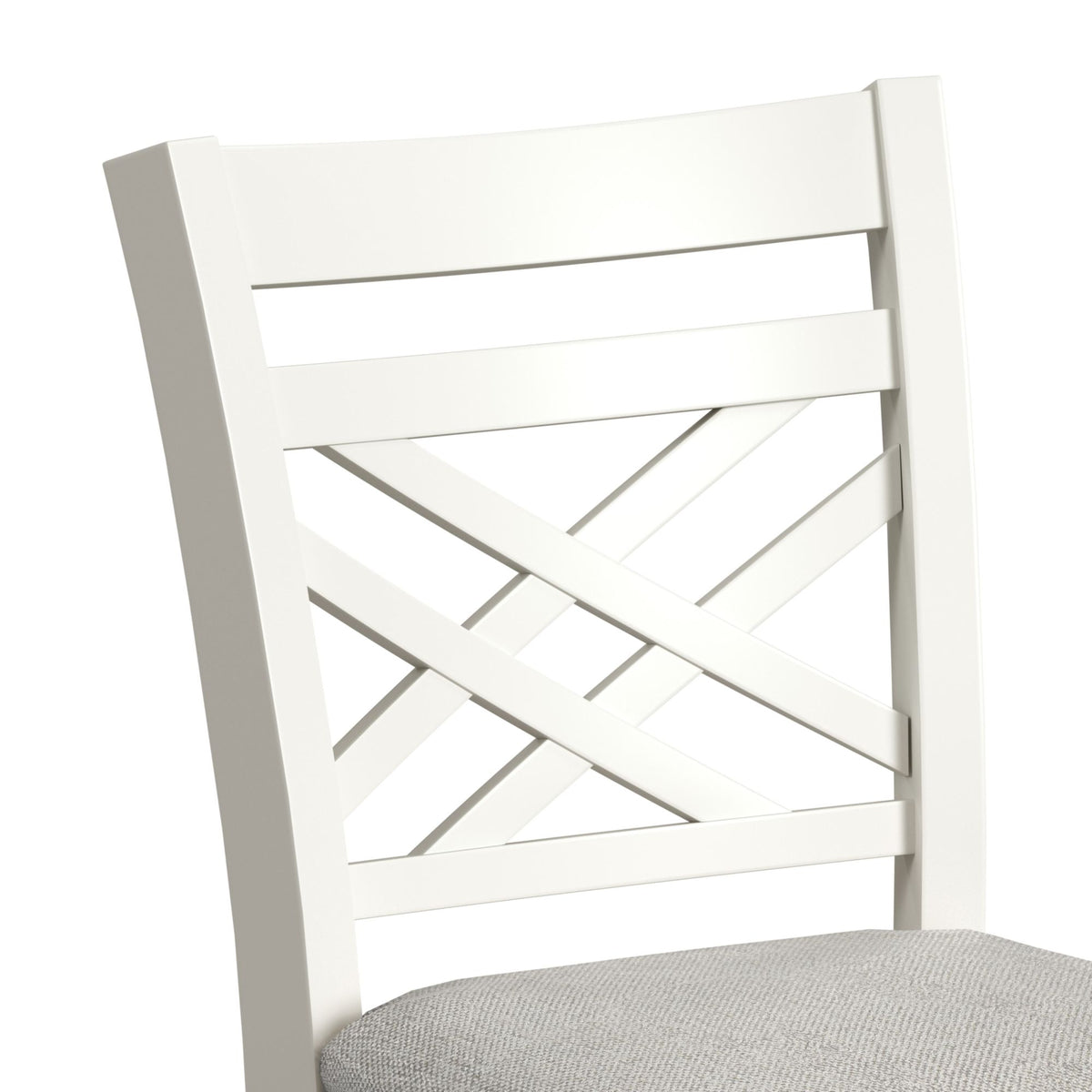 Brooks Medium Brown/White 5PC Counter Set with Table and 4 UPH Seat & Wood Back Chairs - Ornate Home