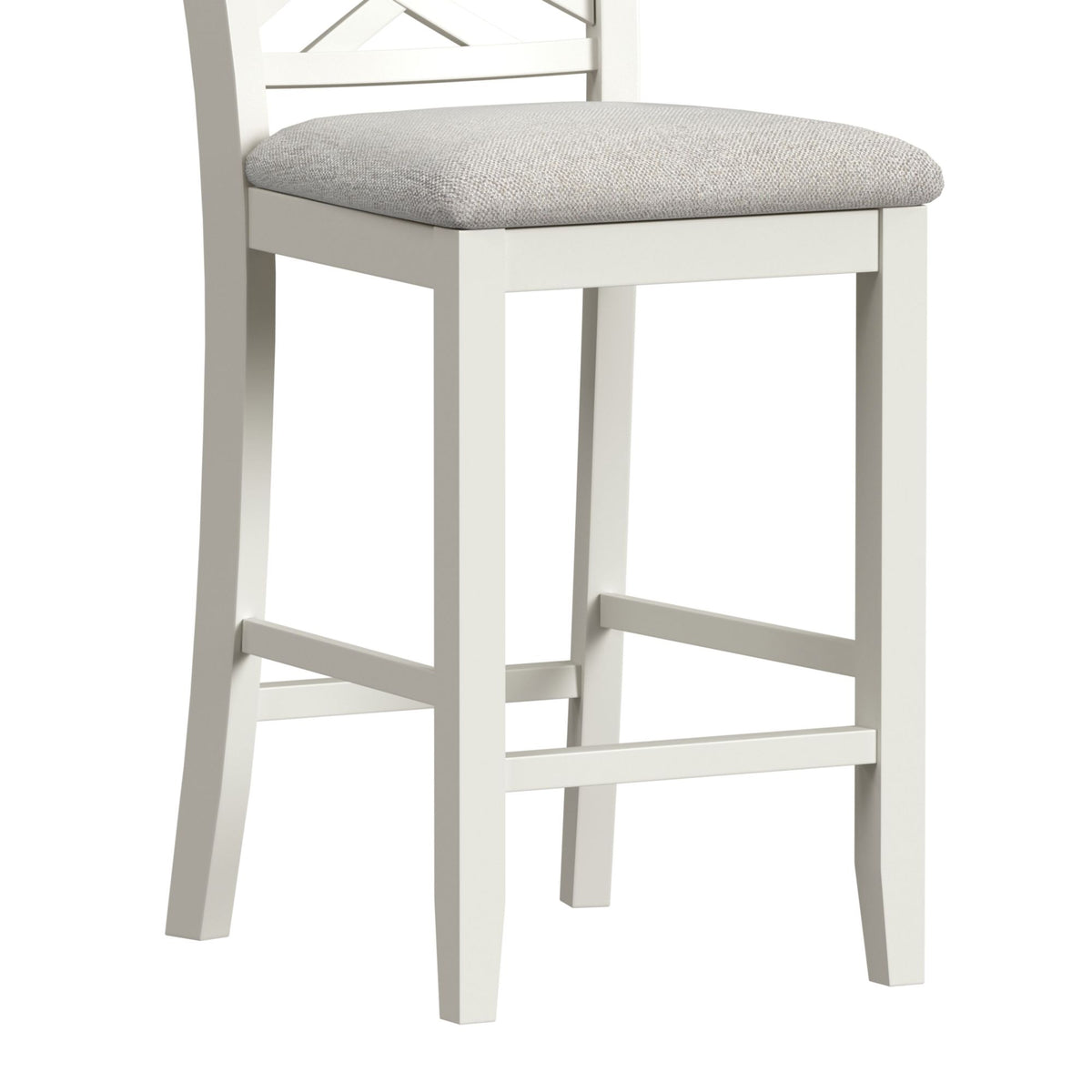 Brooks Medium Brown/White 5PC Counter Set with Table and 4 UPH Seat & Wood Back Chairs - Ornate Home