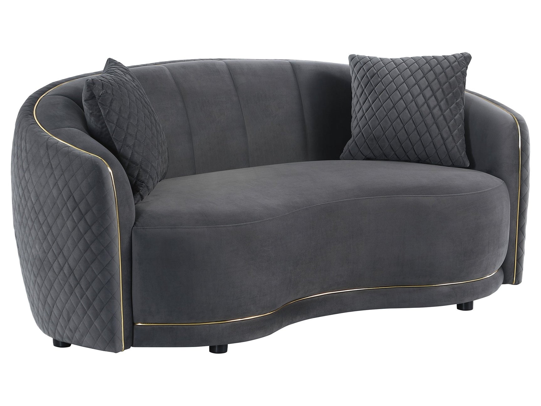Brookside Dark Grey Loveseat - Ornate Home