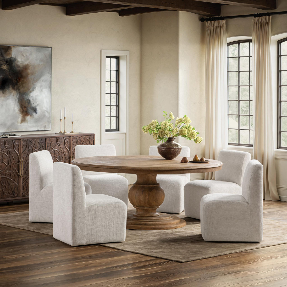 Brookside Desert Sandwood 72" Round Dining Table