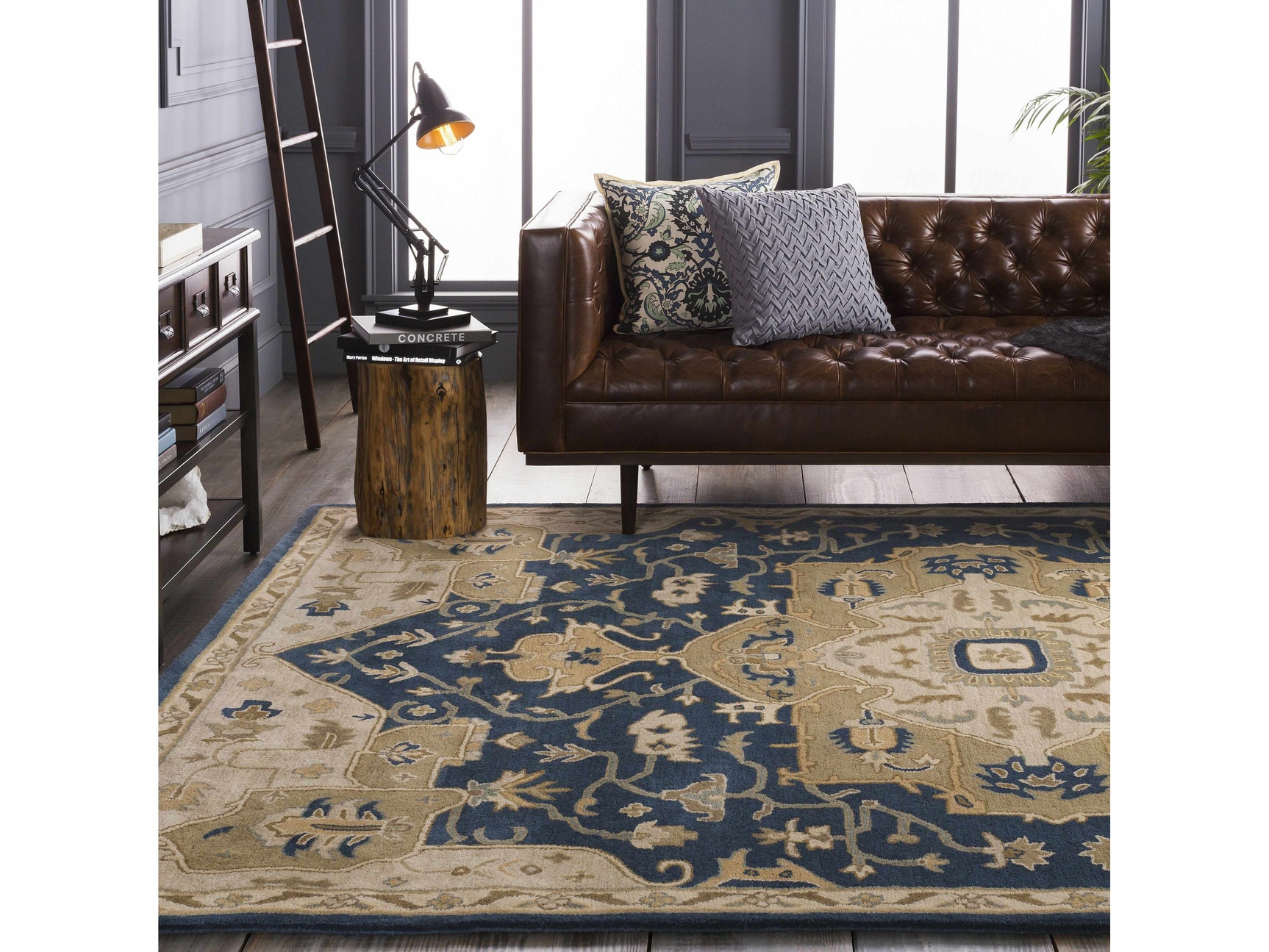 Broomfield 1145 Hand Tufted Blue Wool Rug - Ornate Home