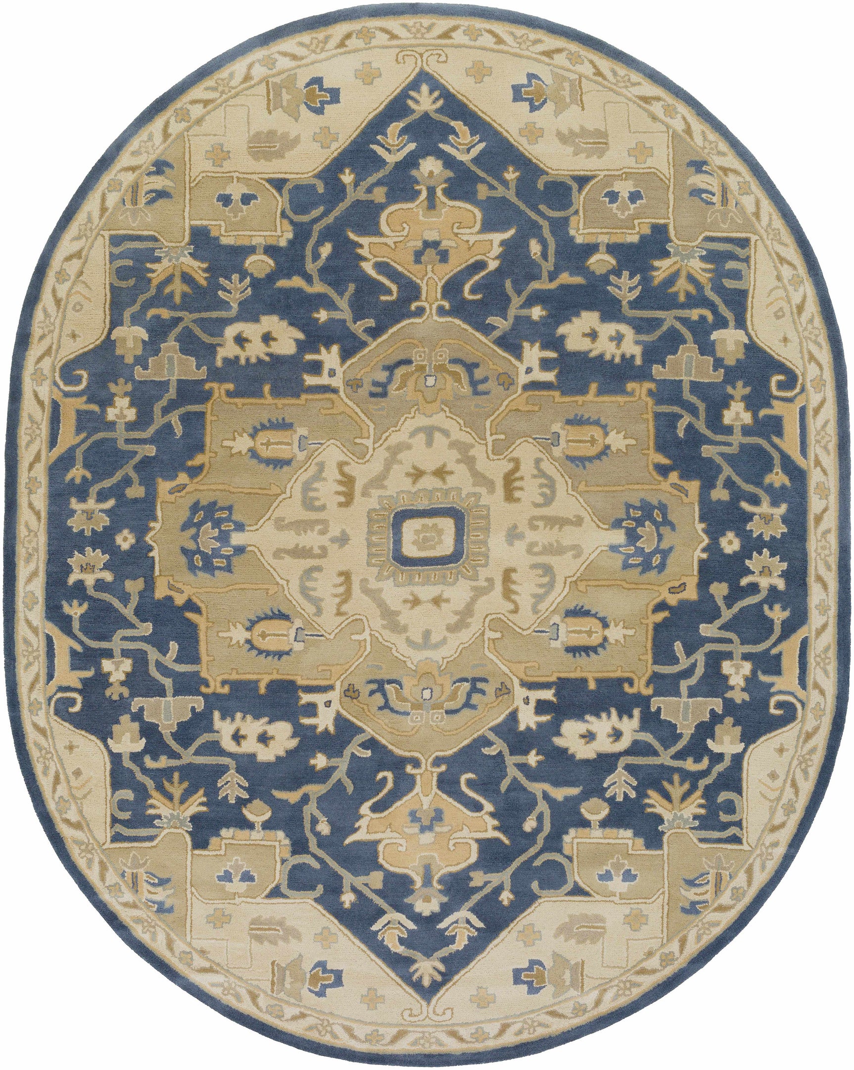 Broomfield 1145 Hand Tufted Blue Wool Rug - Ornate Home