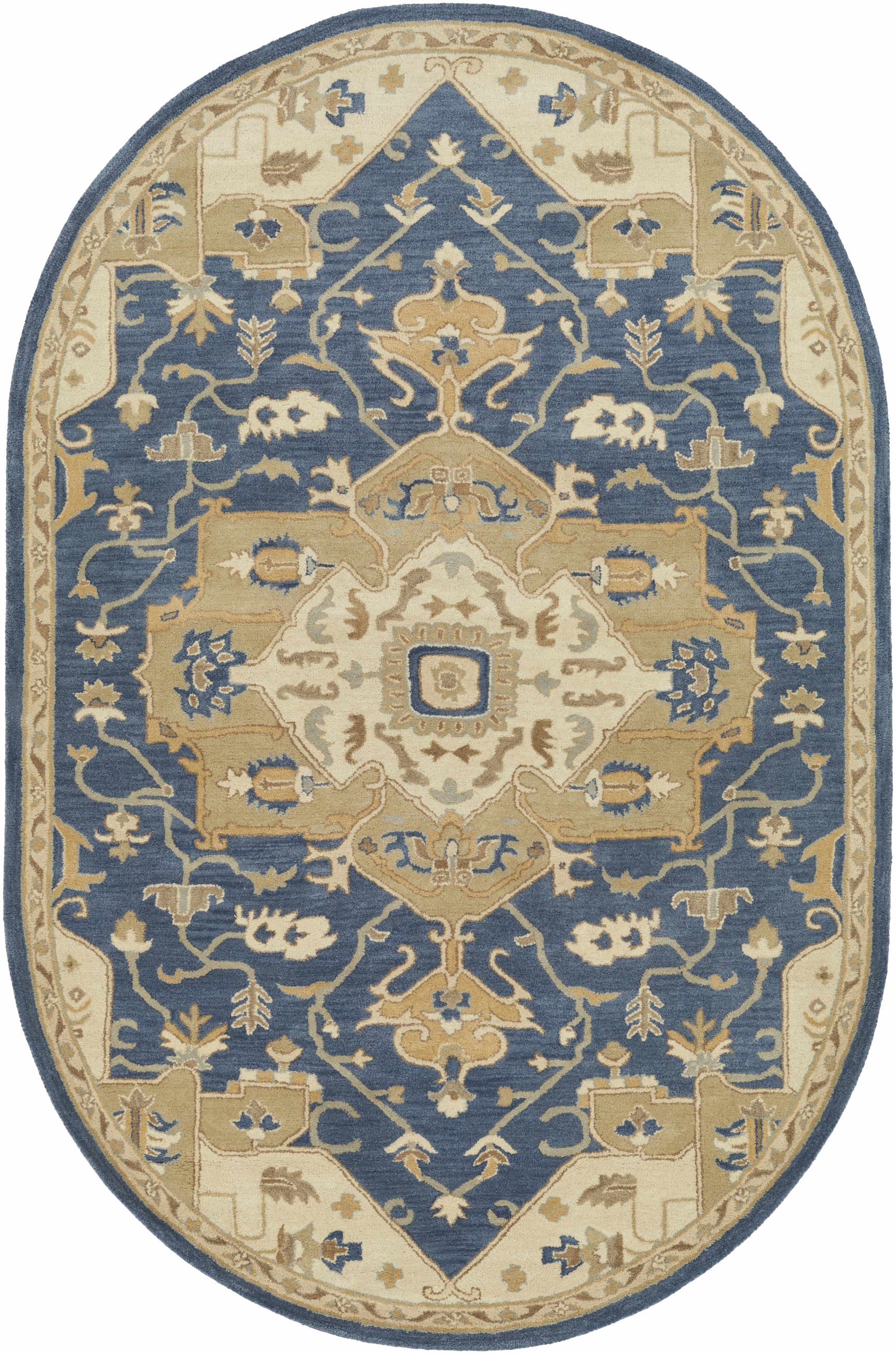 Broomfield 1145 Hand Tufted Blue Wool Rug - Ornate Home